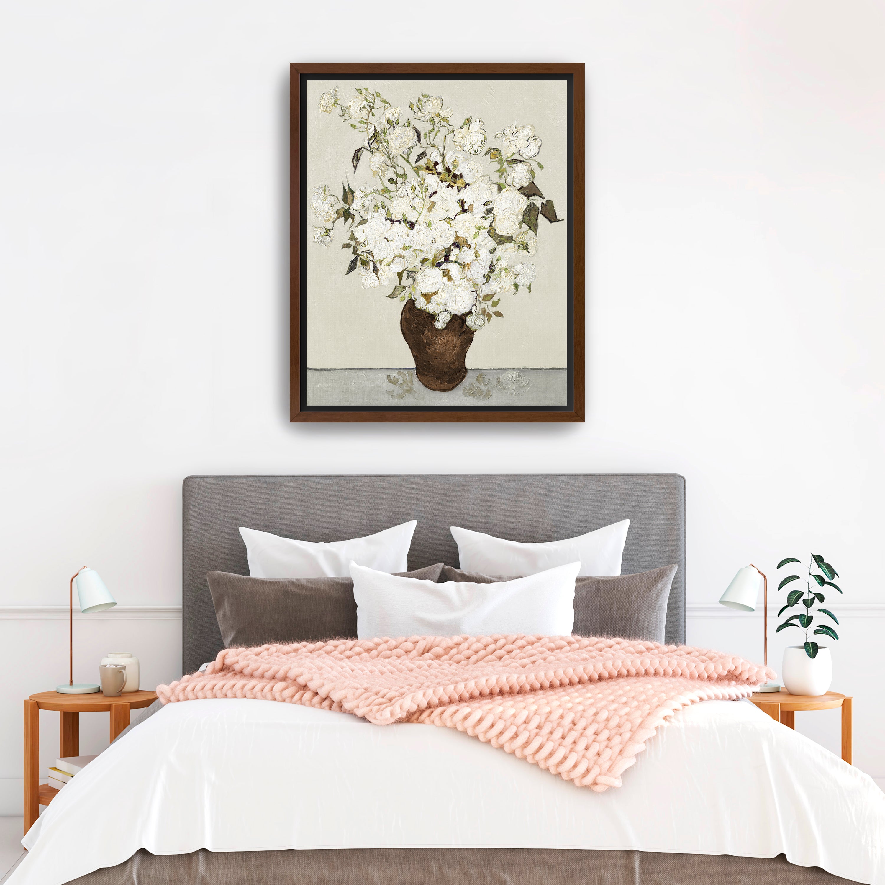 Neutral Roses Canvas Giclee