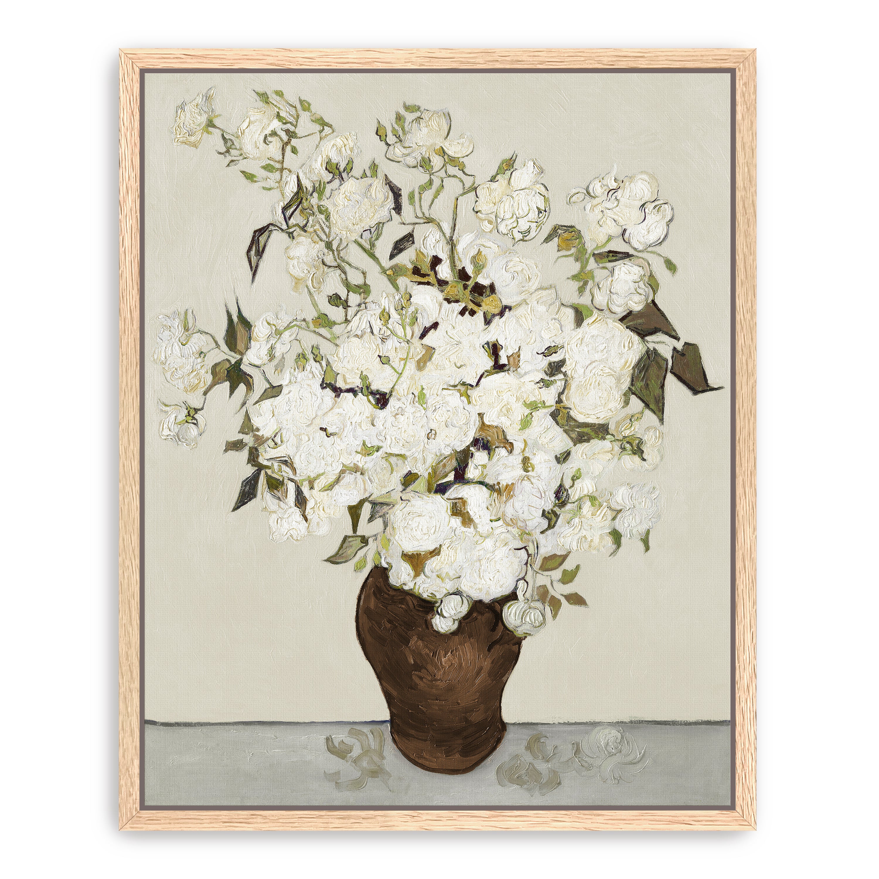 Neutral Roses Canvas Giclee