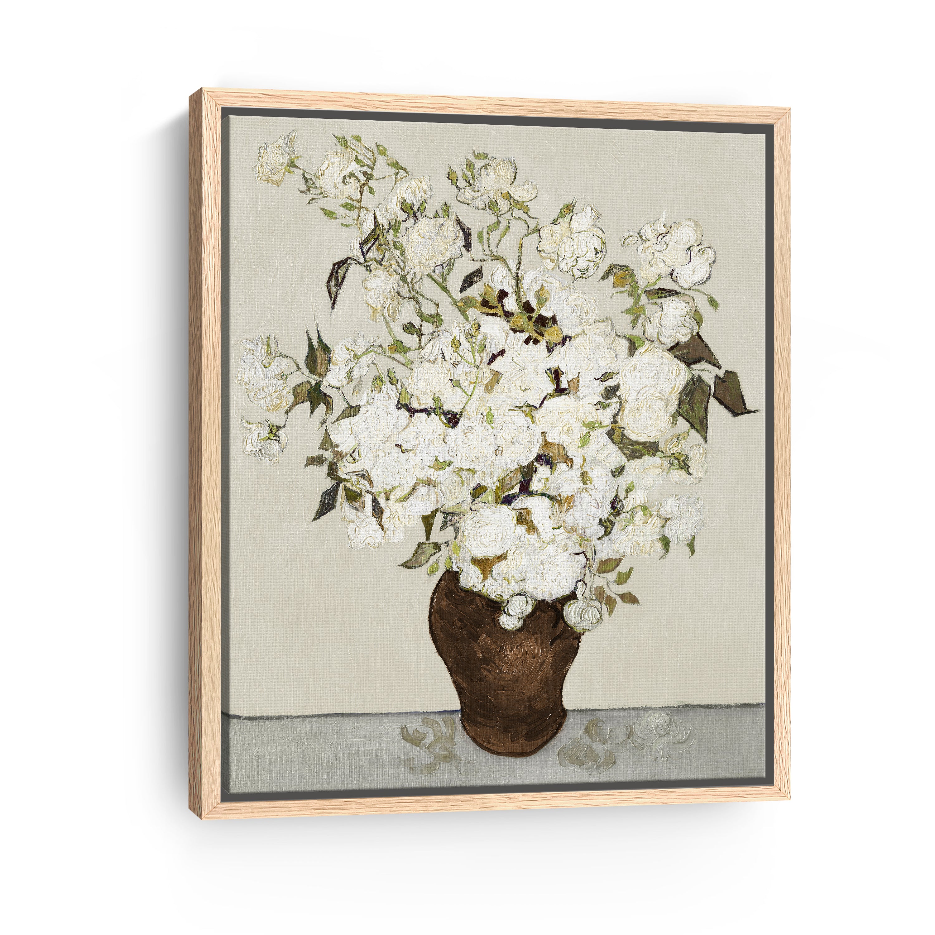 Neutral Roses Canvas Giclee
