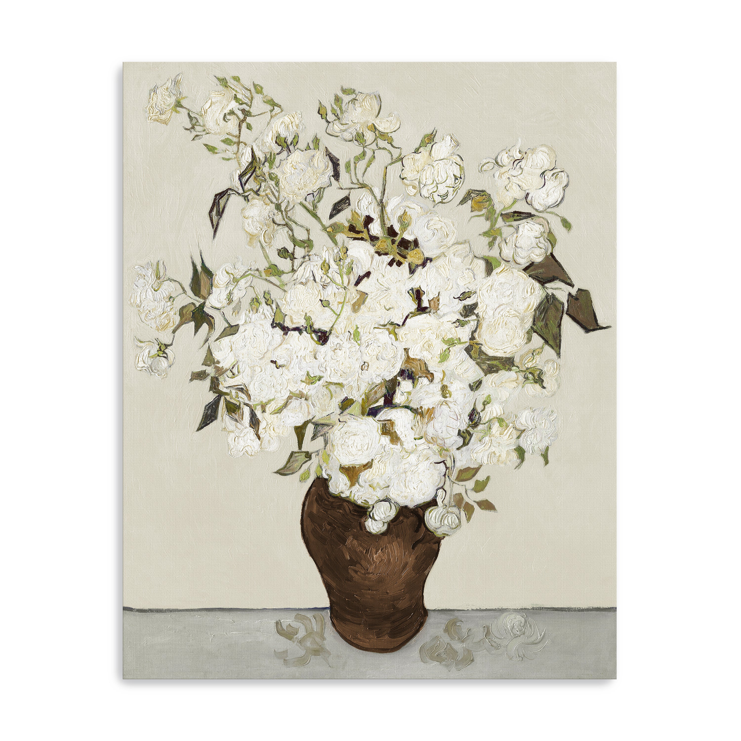 Neutral Roses Canvas Giclee