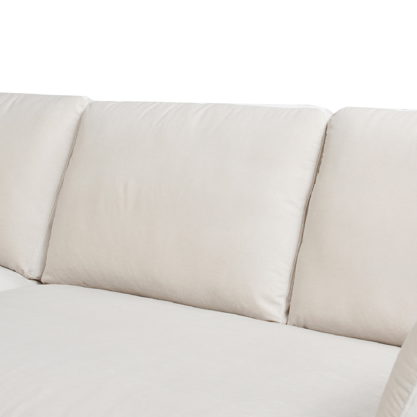 Knox 89' Velvet Modern Farmhouse Reversible Chaise Sectional Sofa
