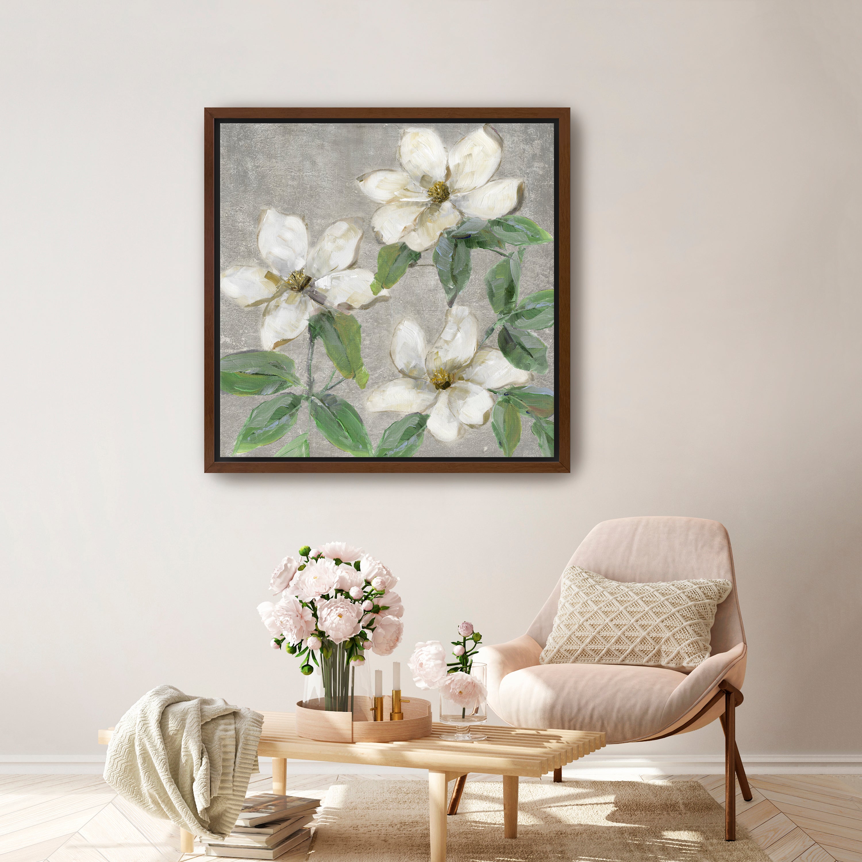 Glimmering Magnolias II Canvas Giclee