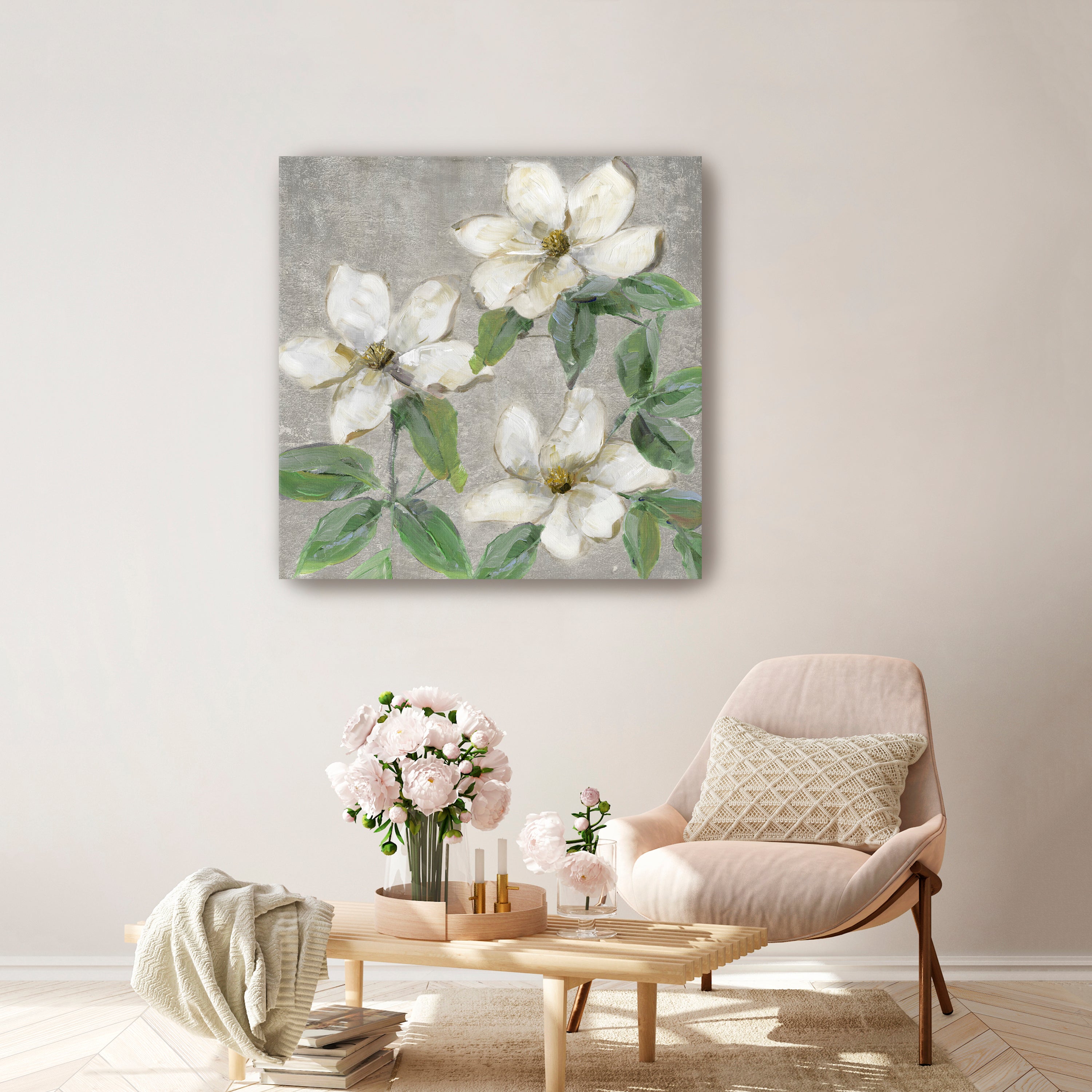 Glimmering Magnolias II Canvas Giclee