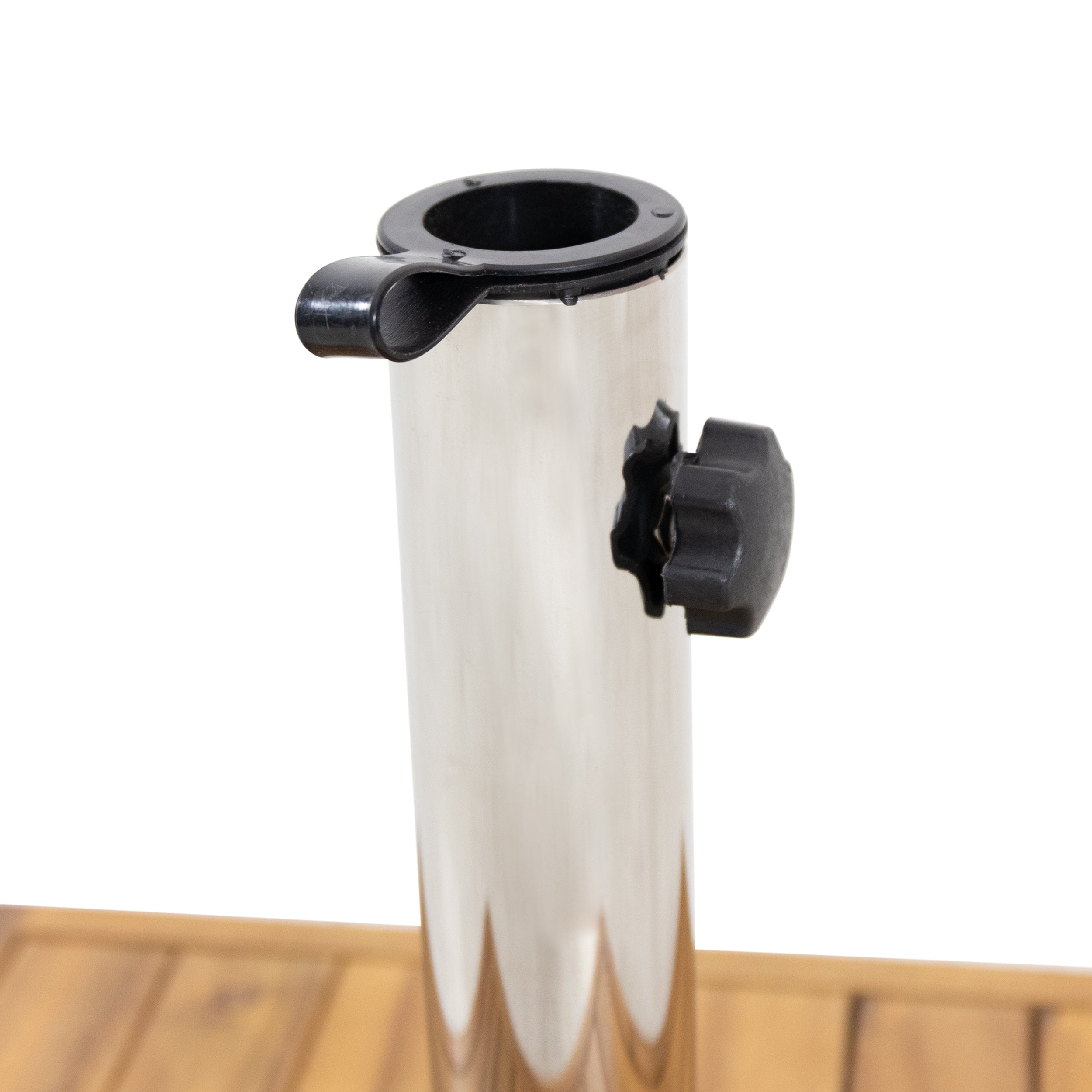 Wood Outdoor Square Umbrella Base with Casters