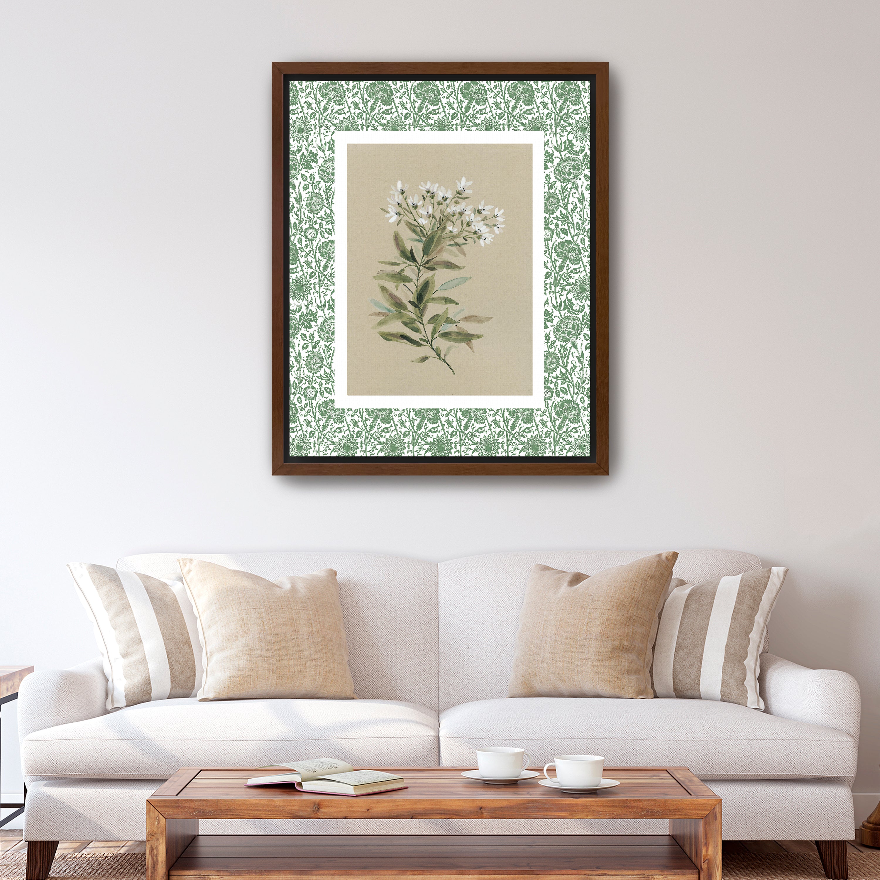 Green Botanical Pattern I Canvas Giclee