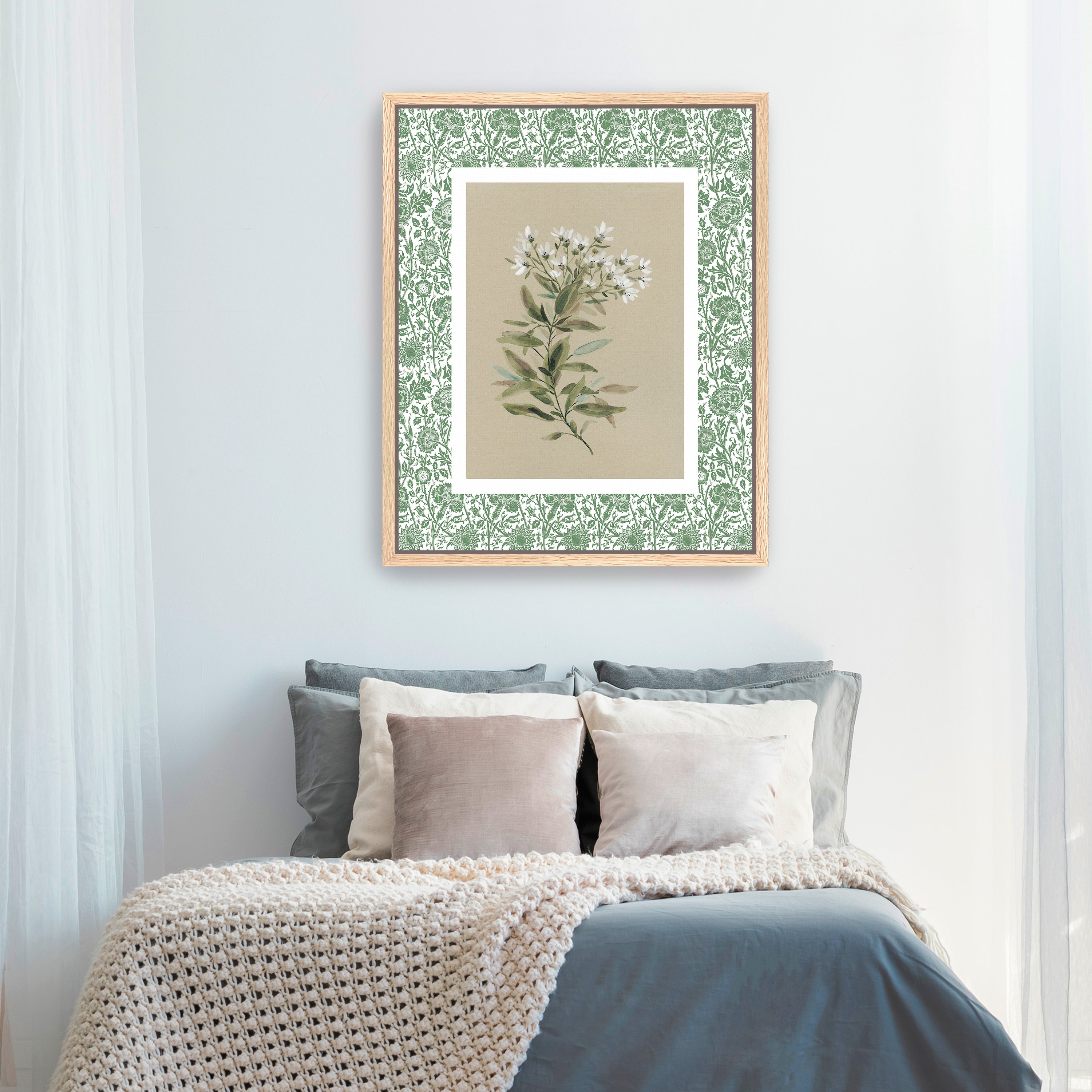 Green Botanical Pattern I Canvas Giclee