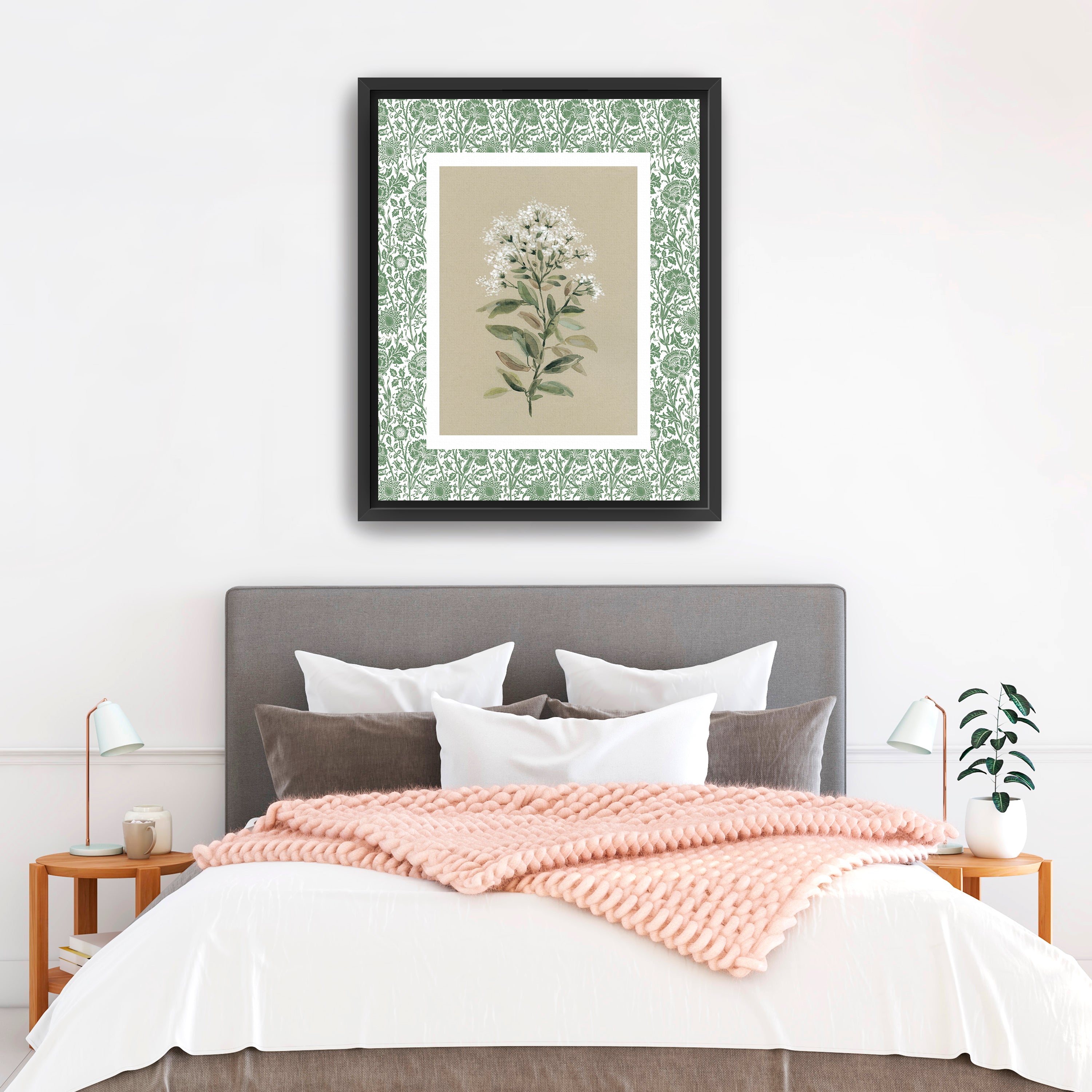Green Botanical Pattern II Canvas Giclee