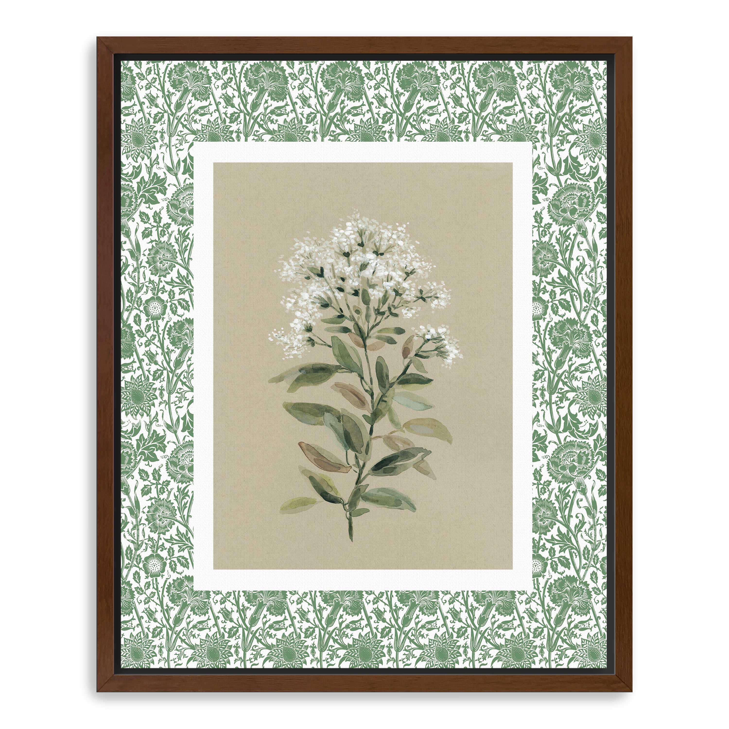Green Botanical Pattern II Canvas Giclee