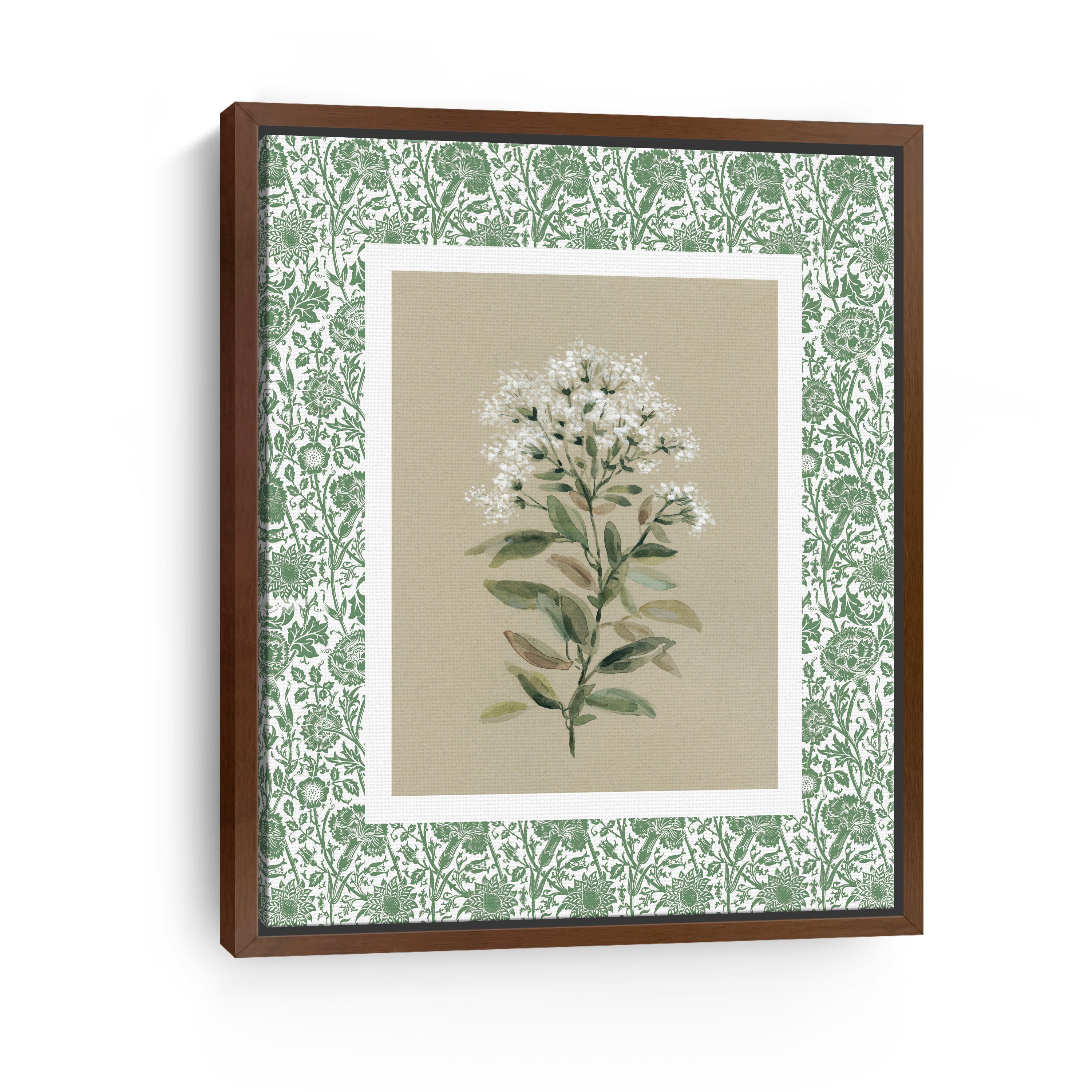 Green Botanical Pattern II Canvas Giclee
