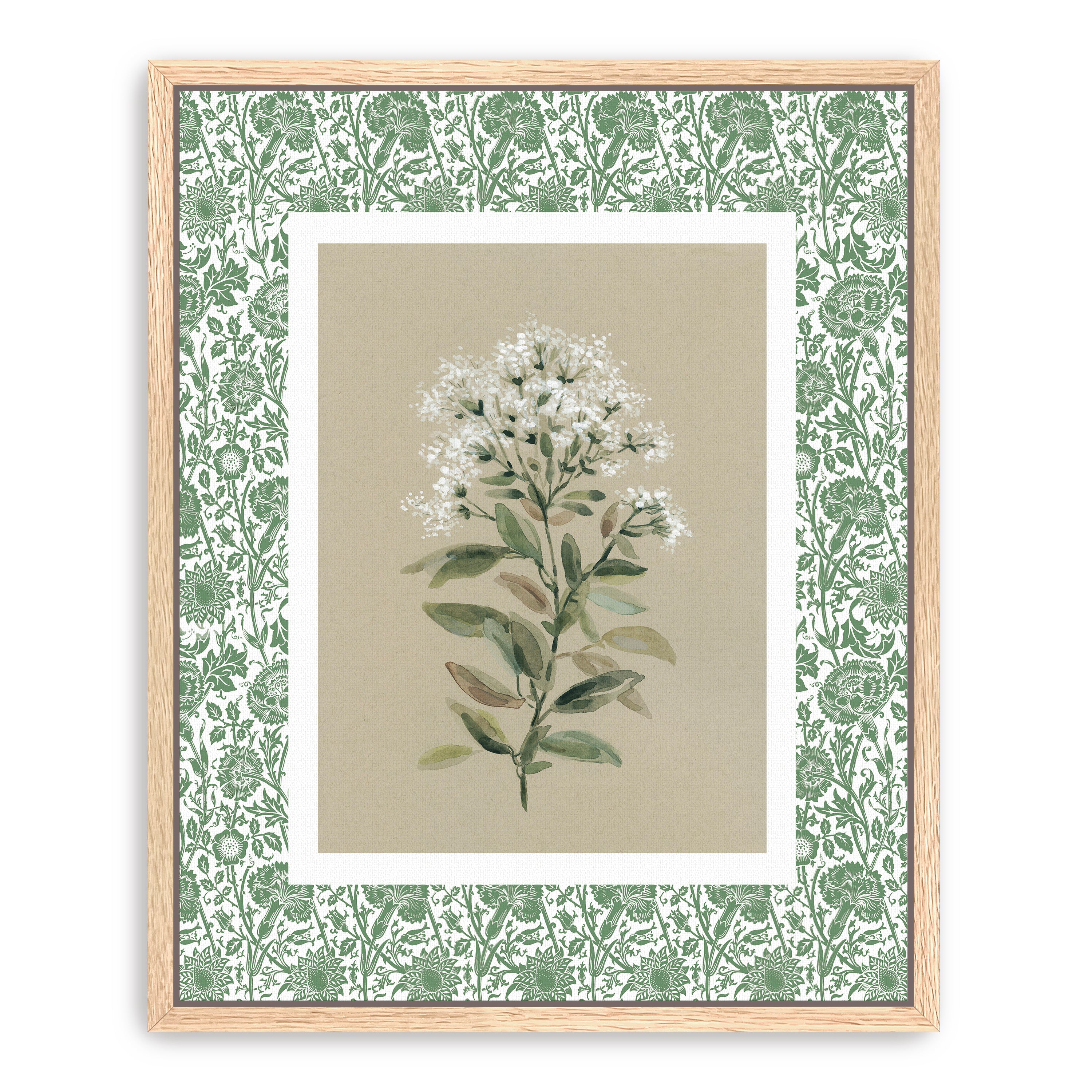 Green Botanical Pattern II Canvas Giclee