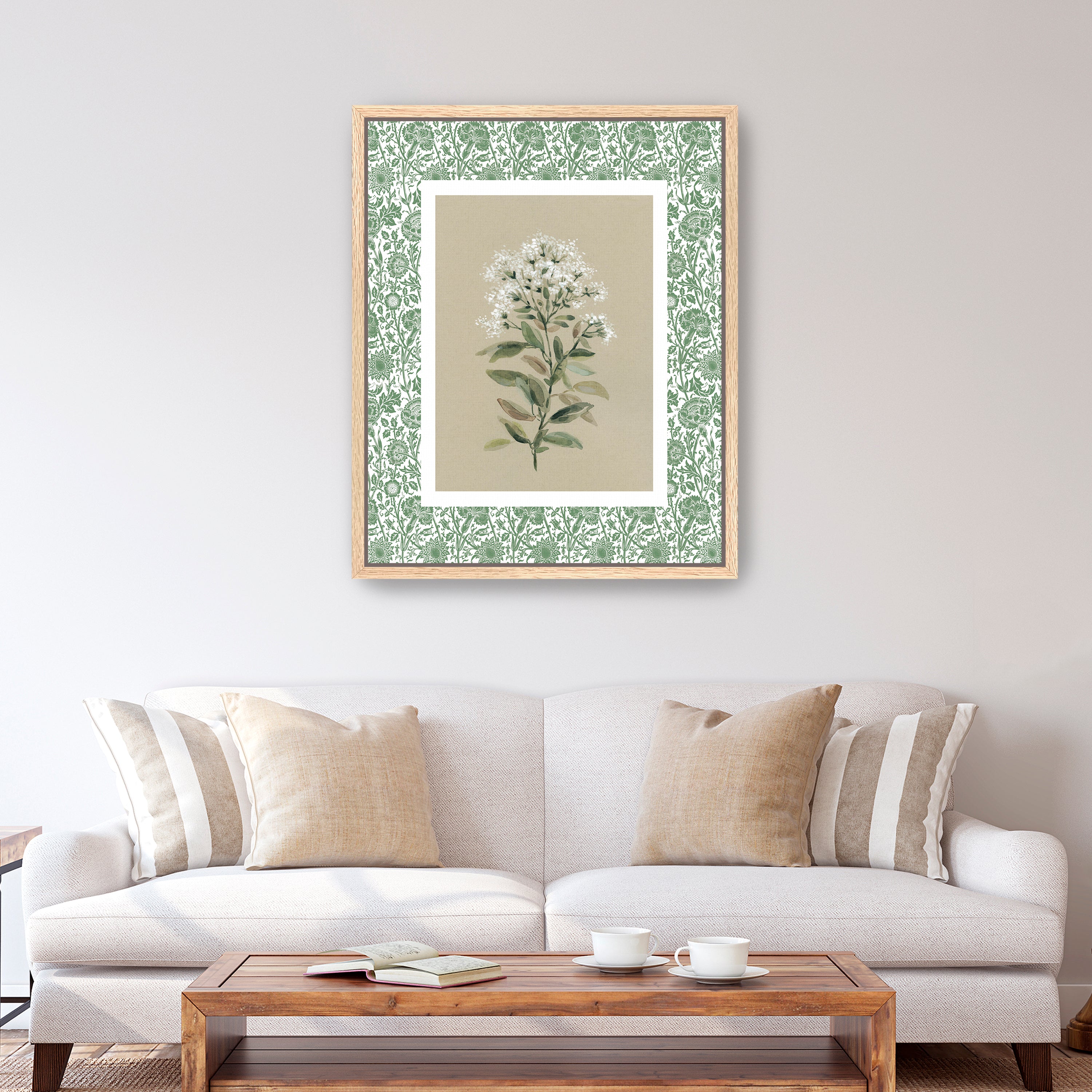 Green Botanical Pattern II Canvas Giclee