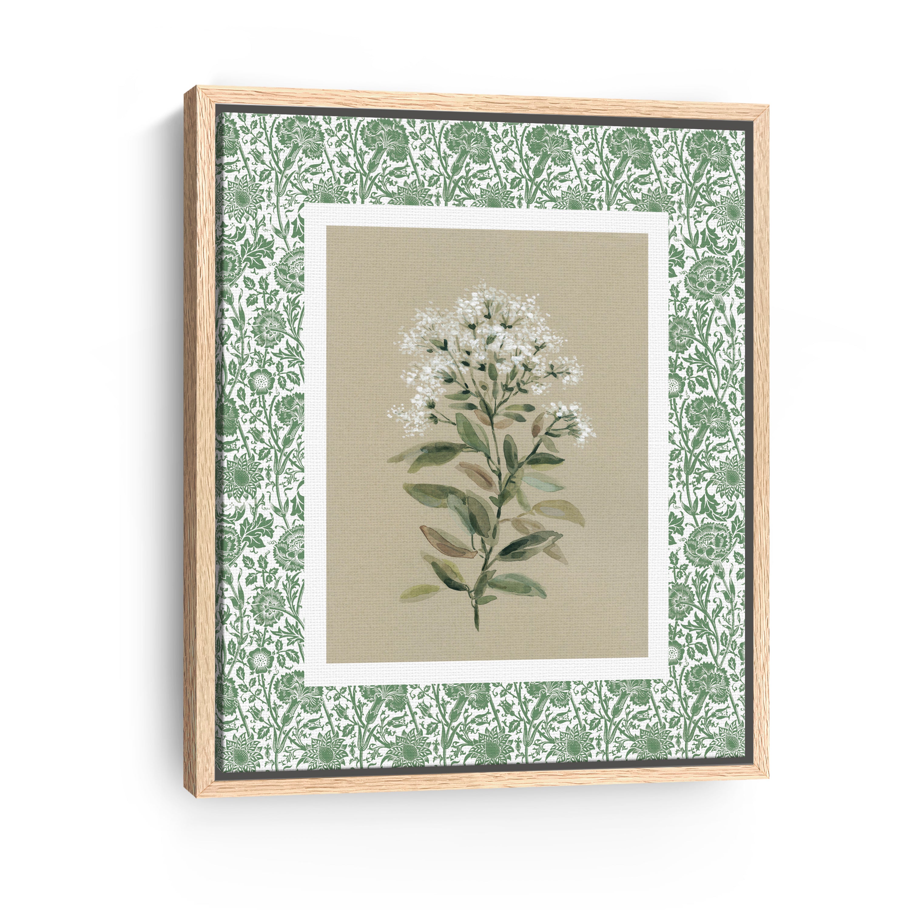 Green Botanical Pattern II Canvas Giclee