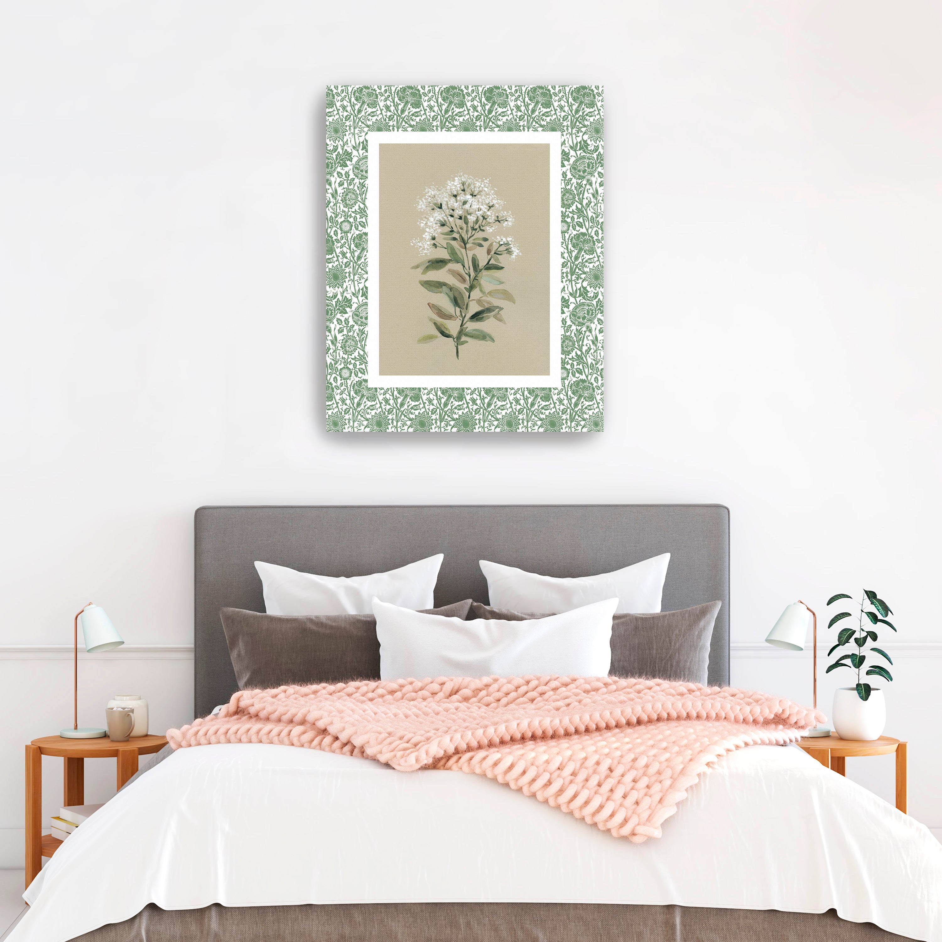 Green Botanical Pattern II Canvas Giclee