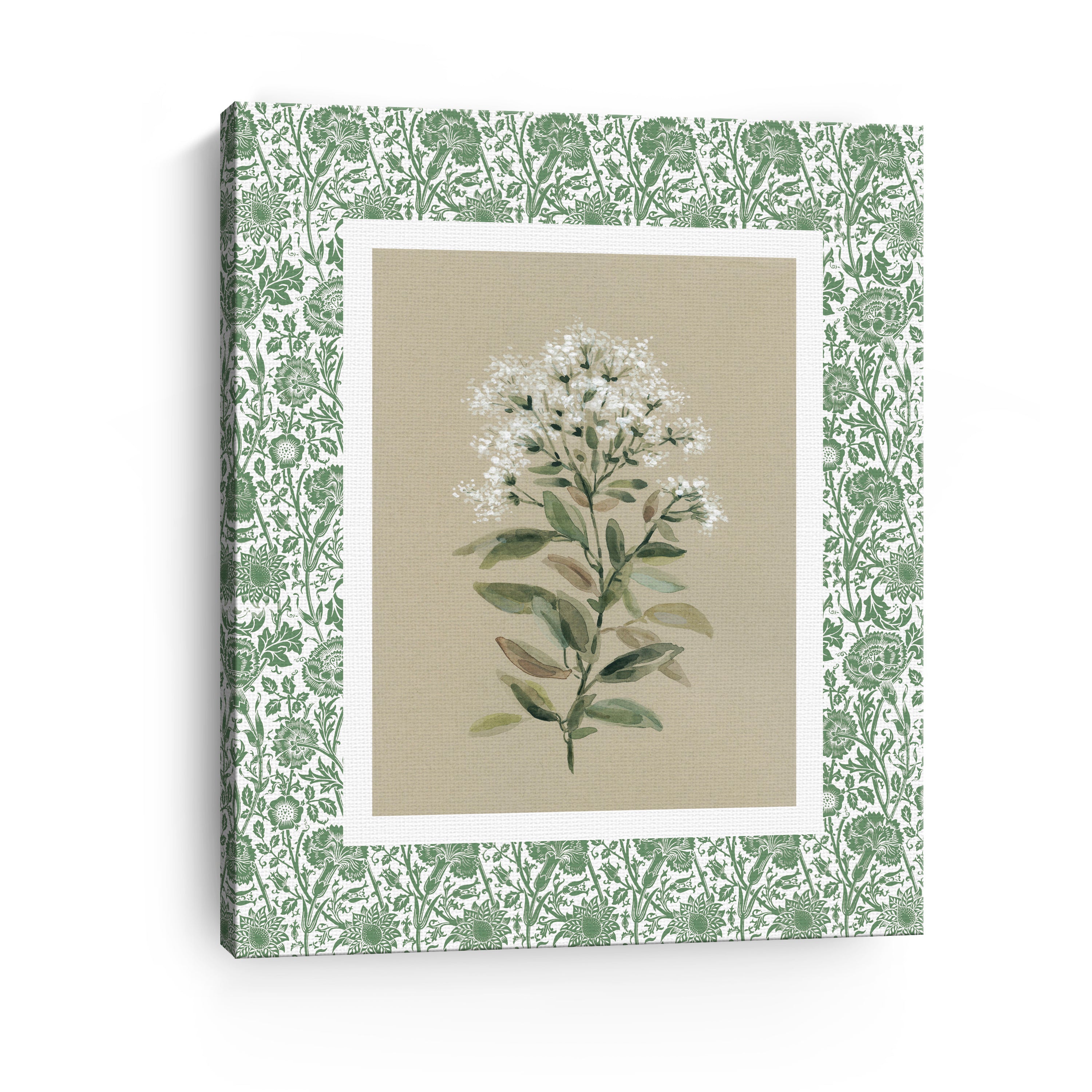 Green Botanical Pattern II Canvas Giclee