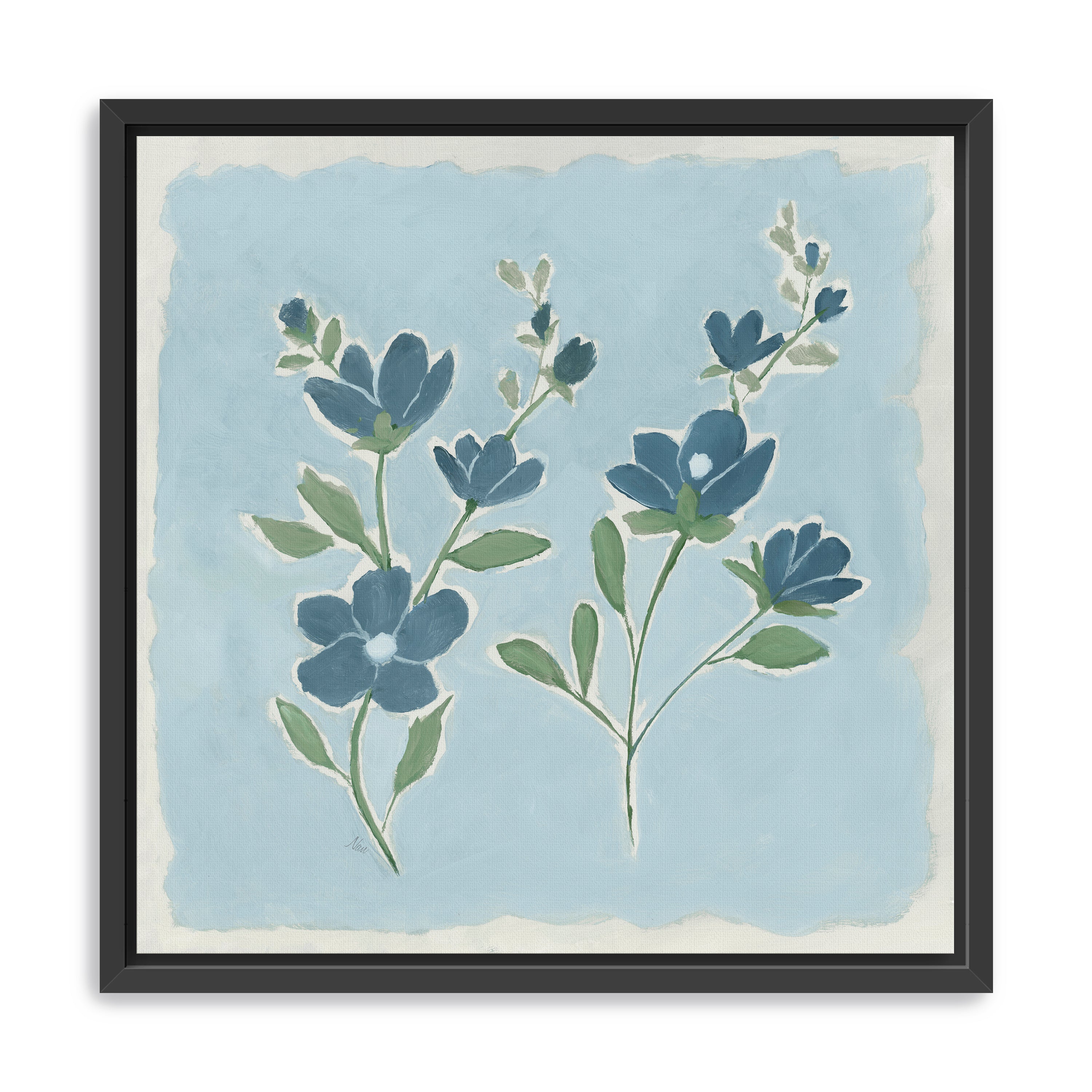Blue on Blue I Canvas Giclee
