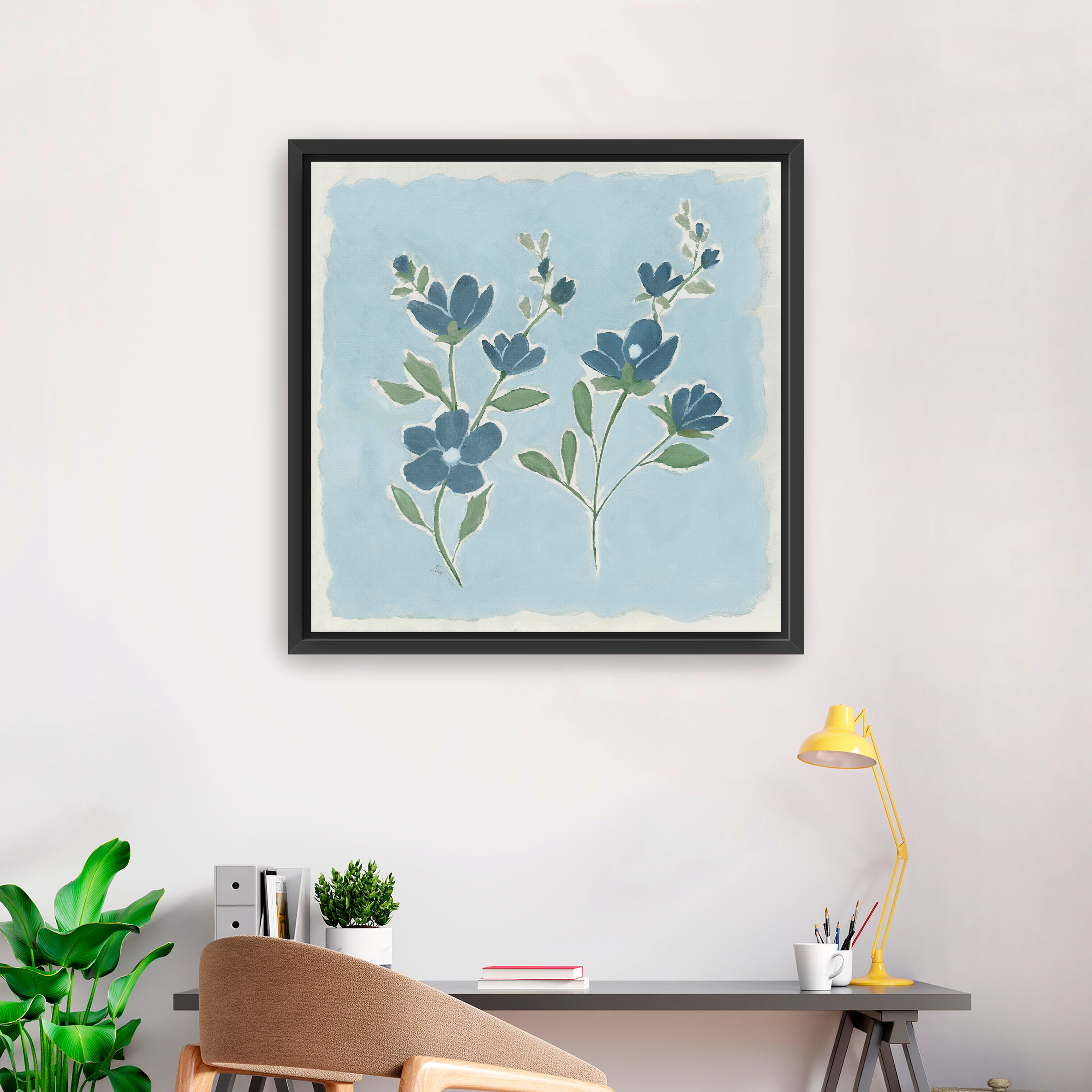 Blue on Blue I Canvas Giclee