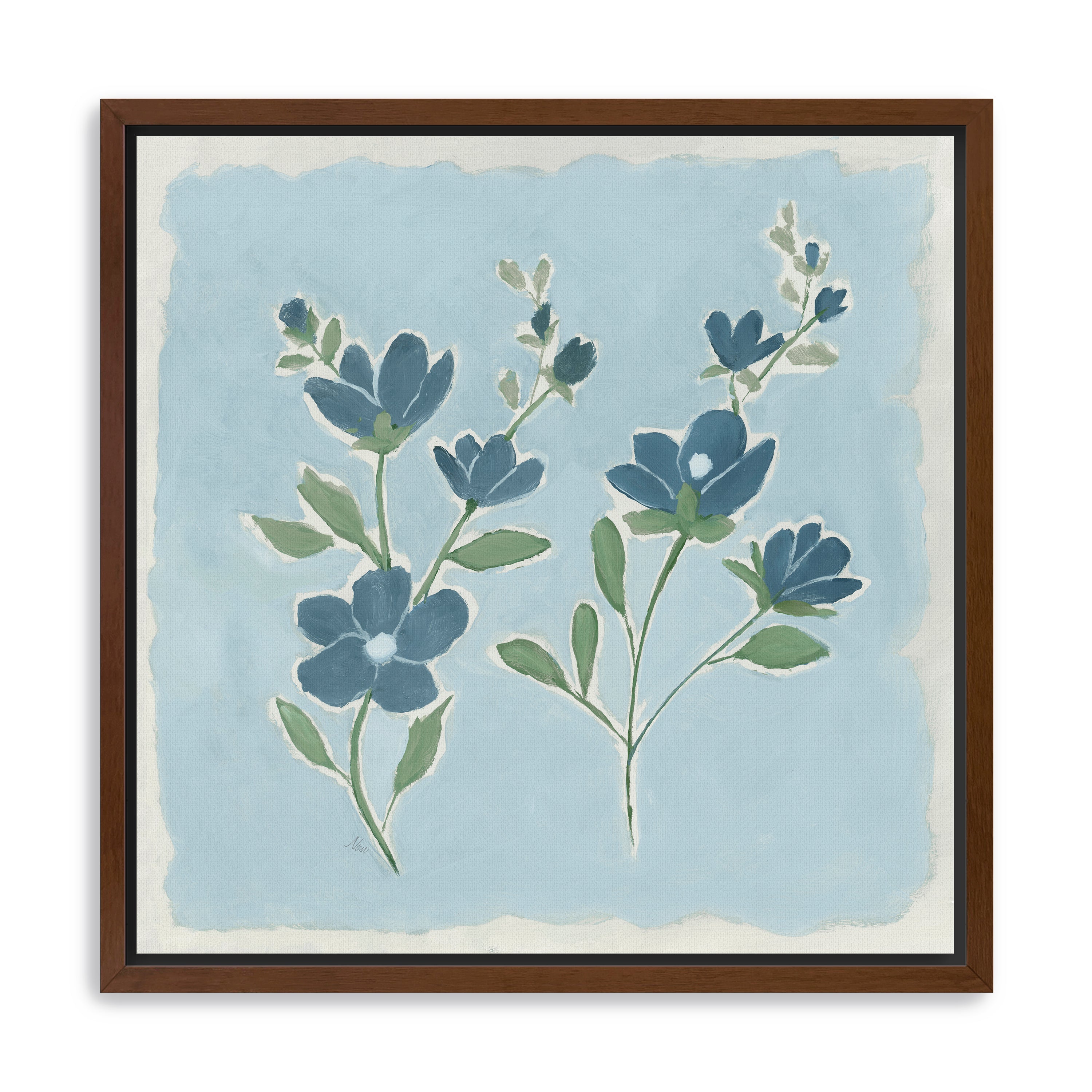 Blue on Blue I Canvas Giclee