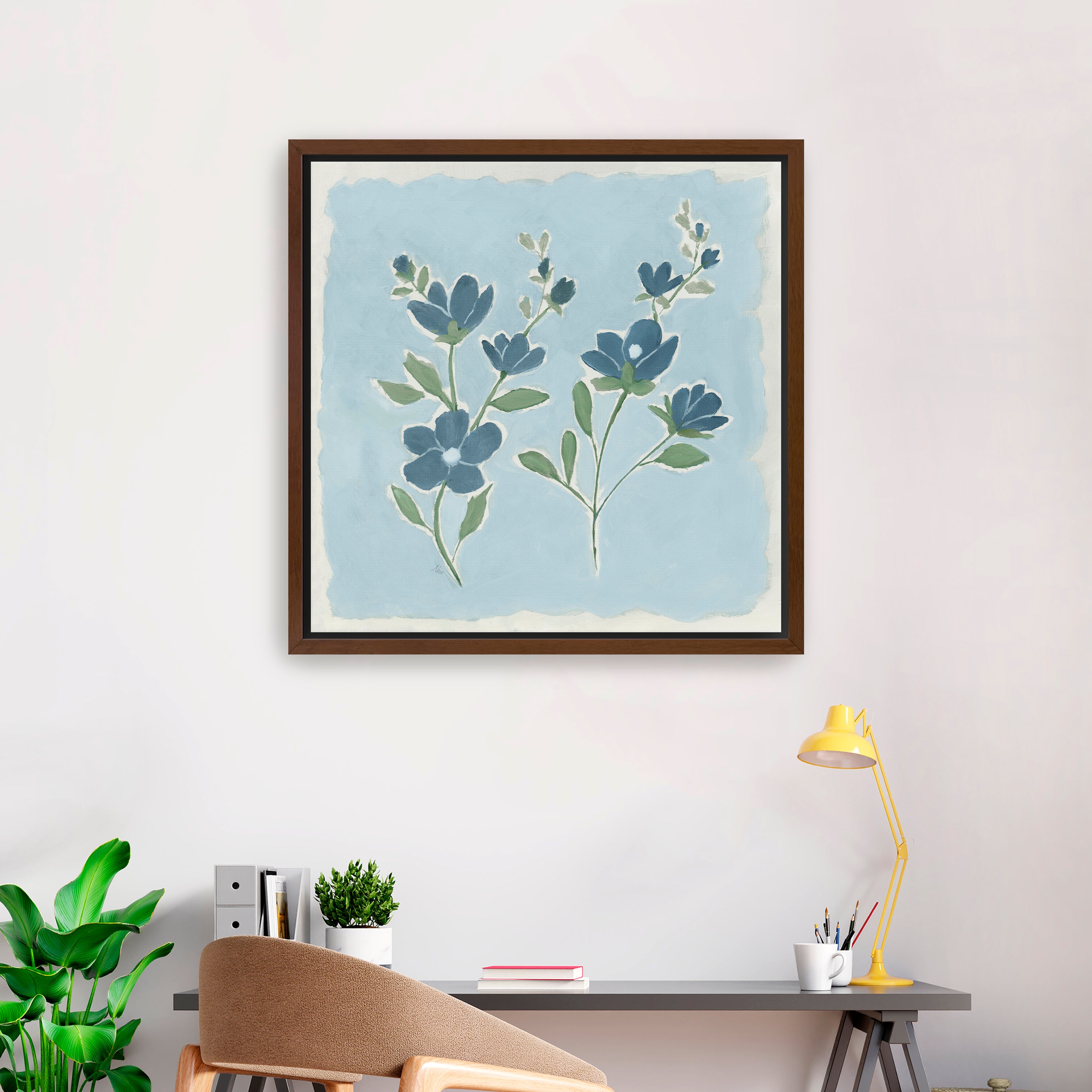 Blue on Blue I Canvas Giclee