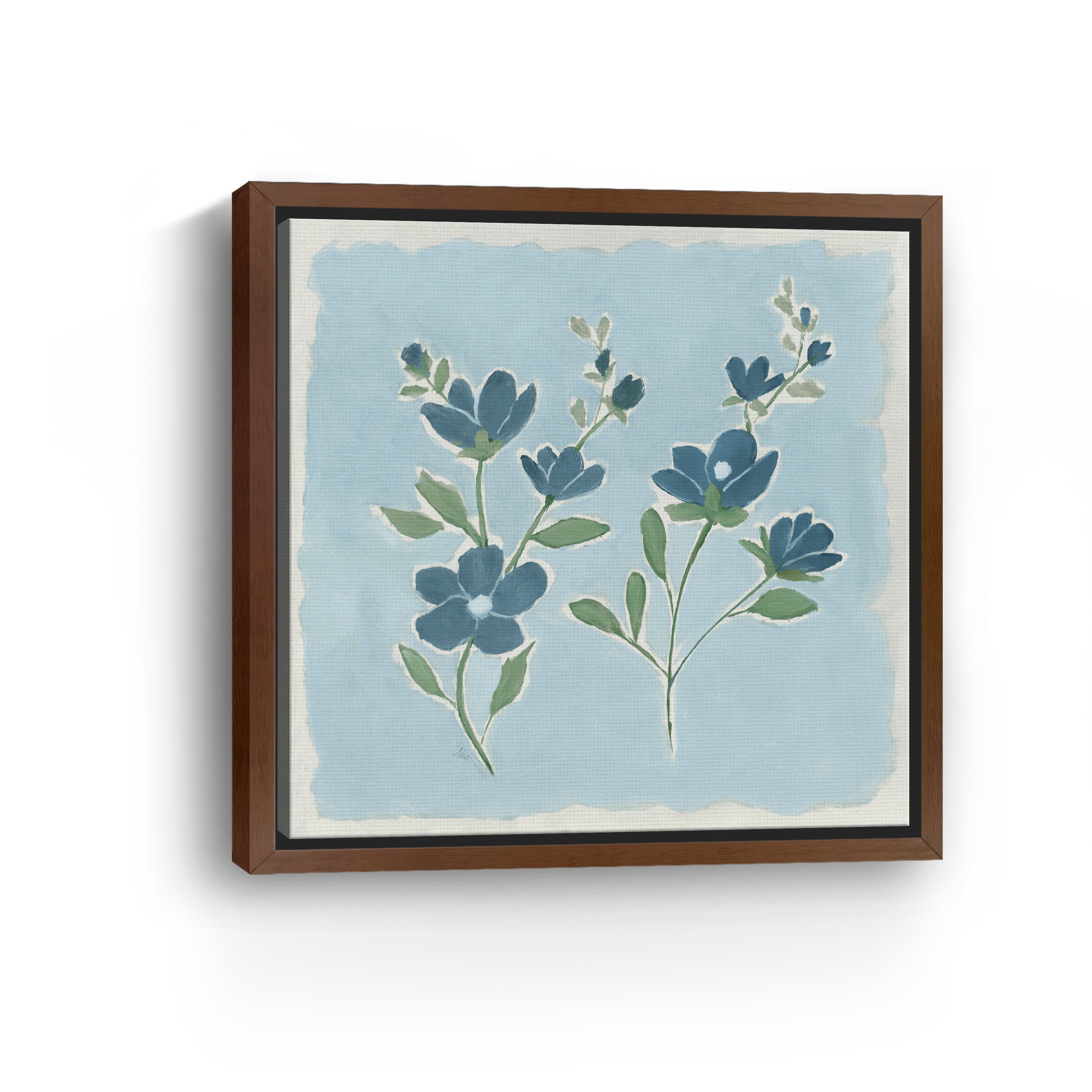 Blue on Blue I Canvas Giclee