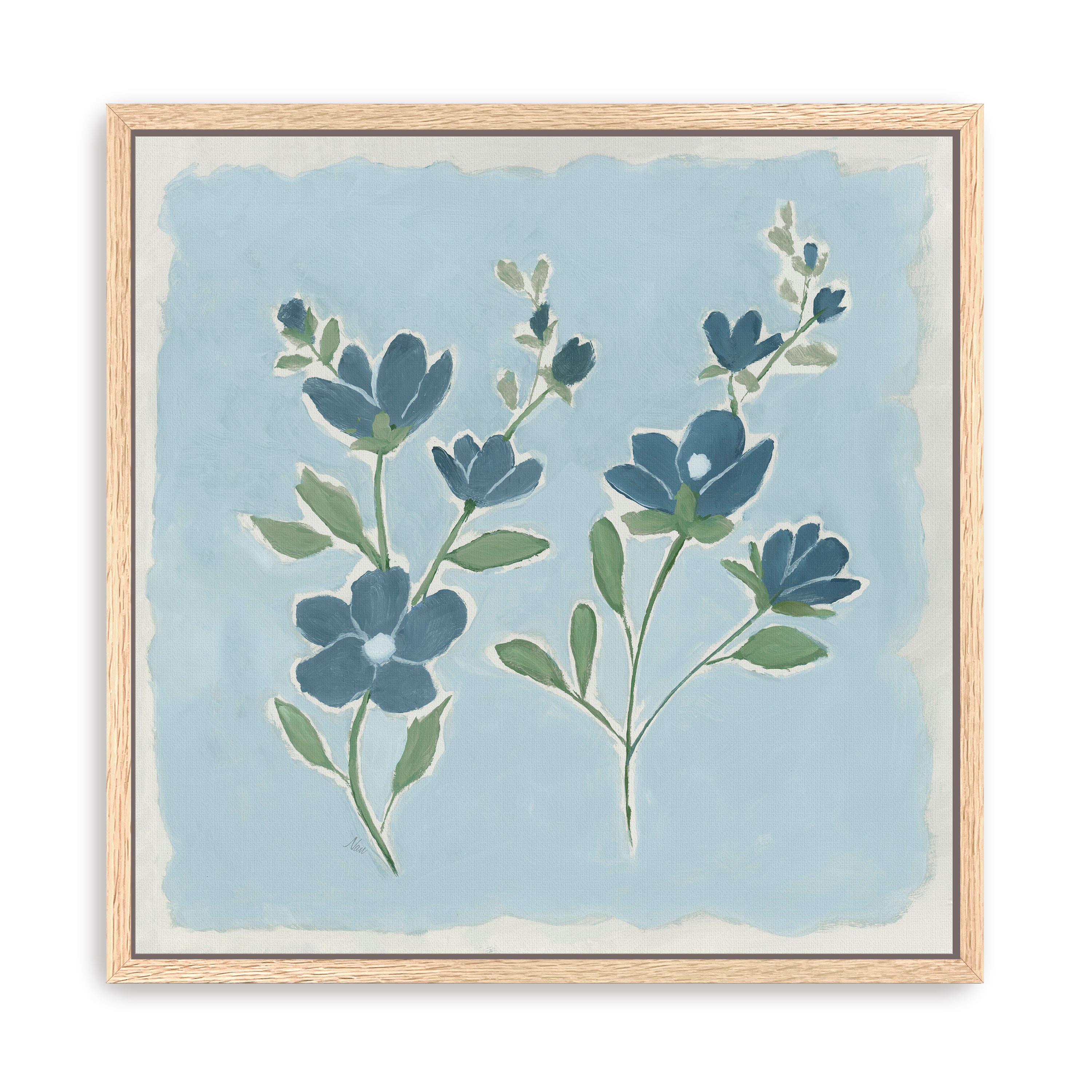 Blue on Blue I Canvas Giclee