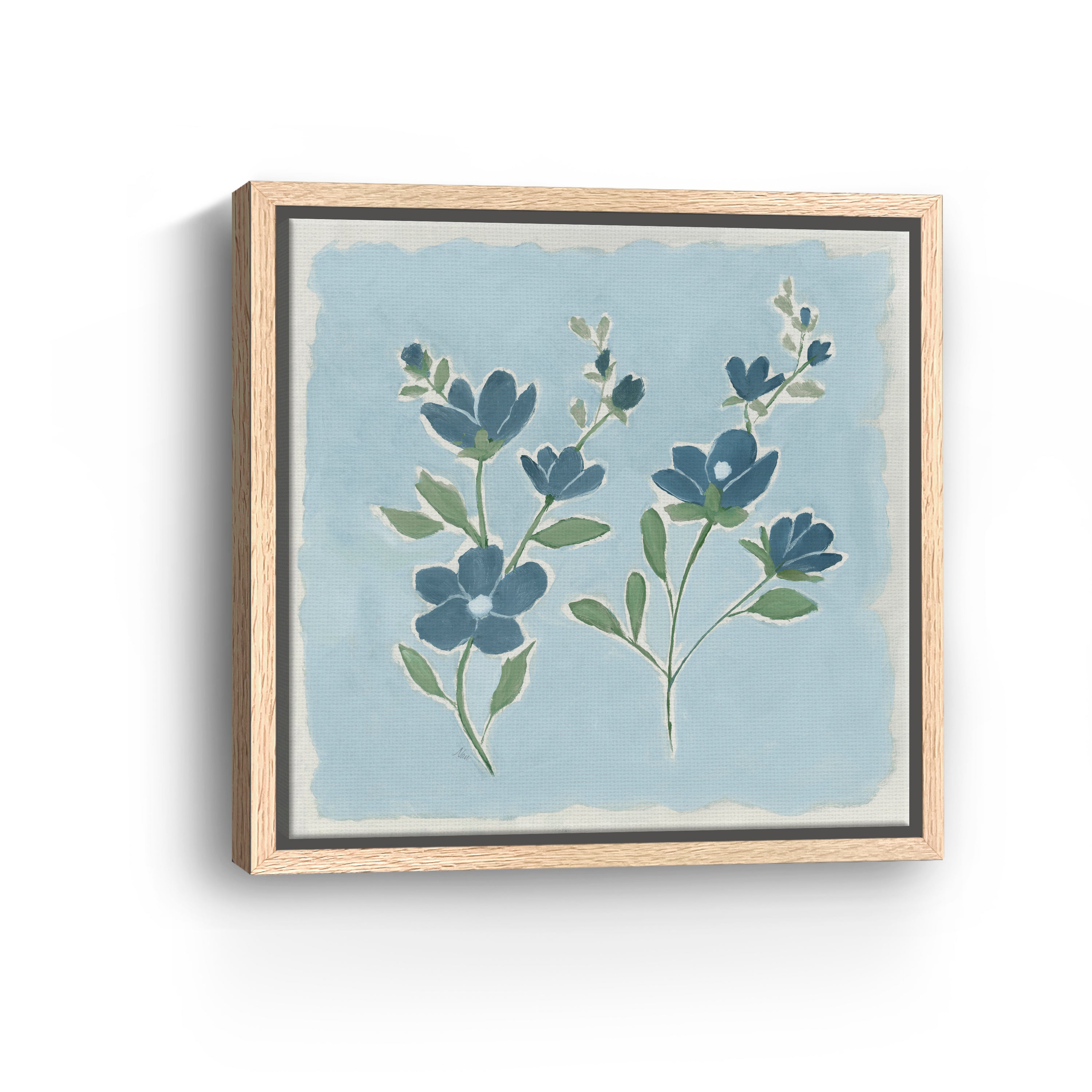 Blue on Blue I Canvas Giclee