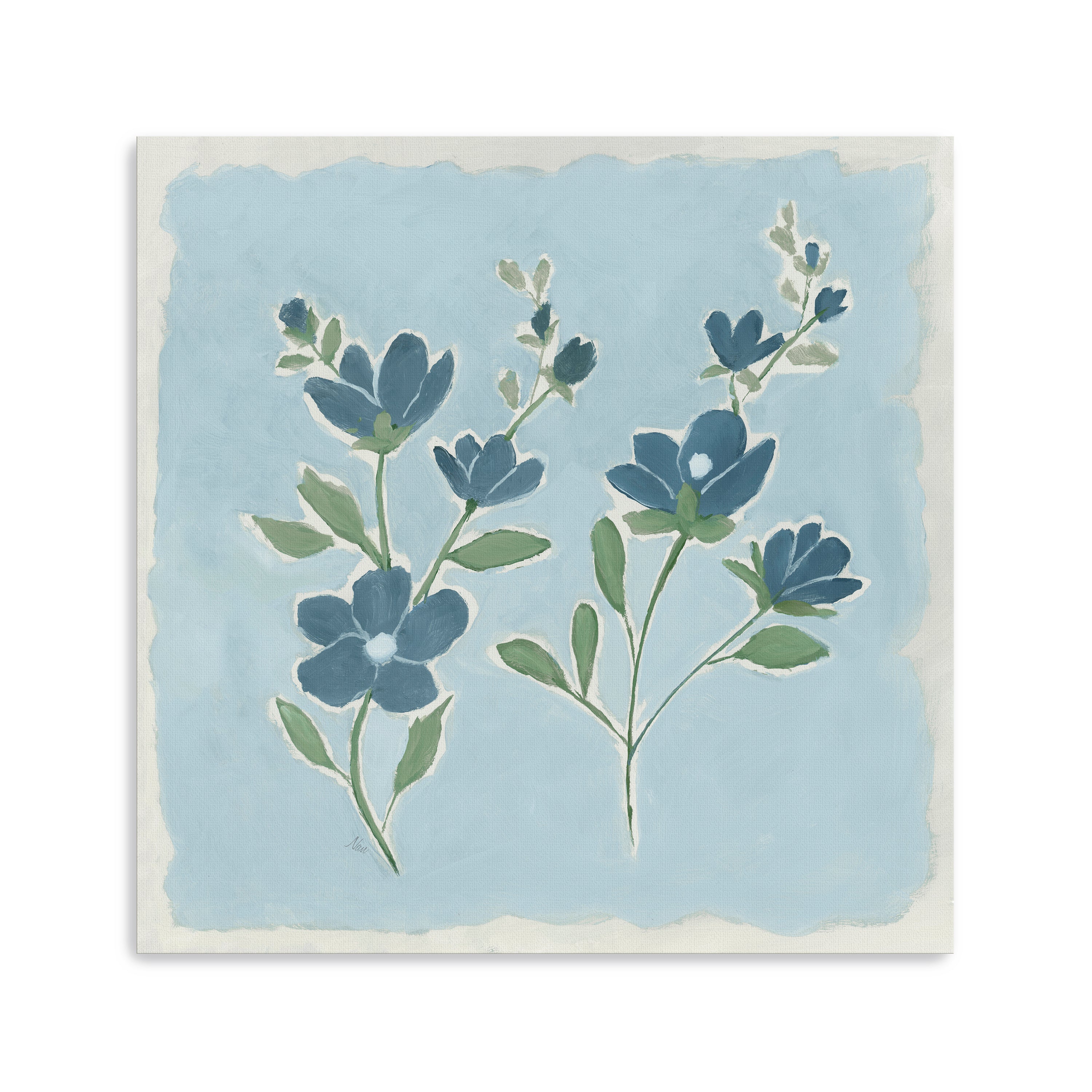 Blue on Blue I Canvas Giclee