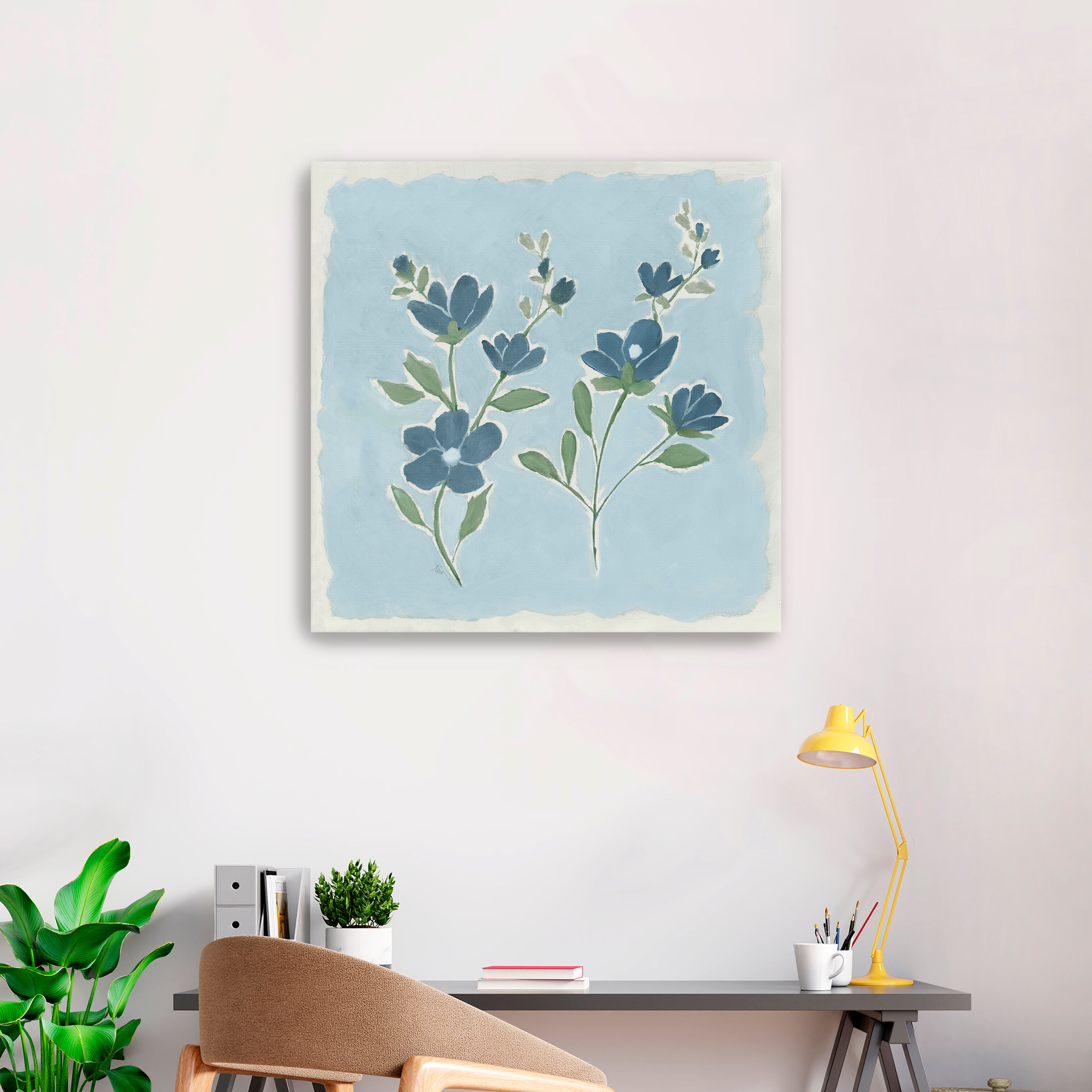 Blue on Blue I Canvas Giclee