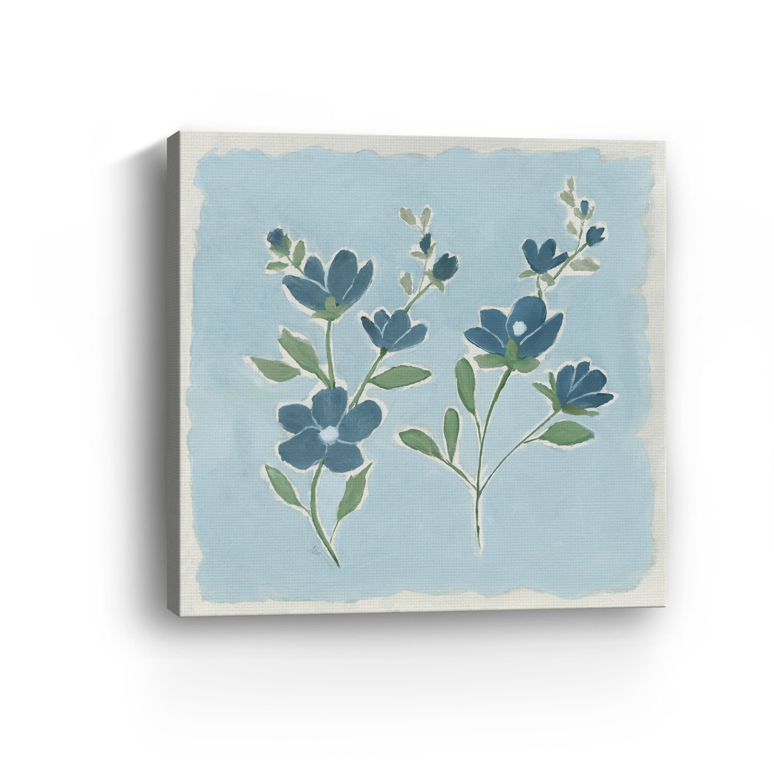 Blue on Blue I Canvas Giclee
