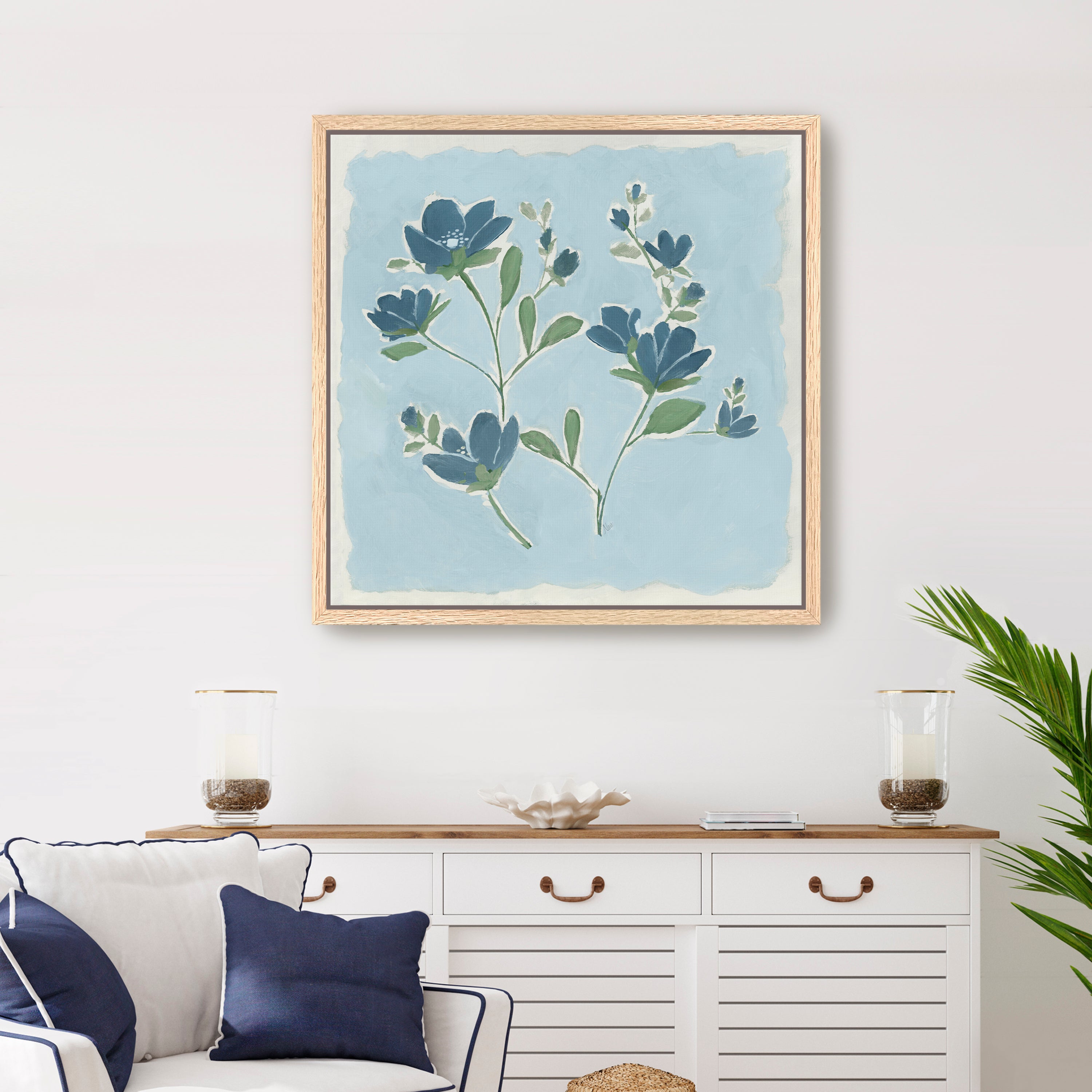 Blue on Blue II Canvas Giclee