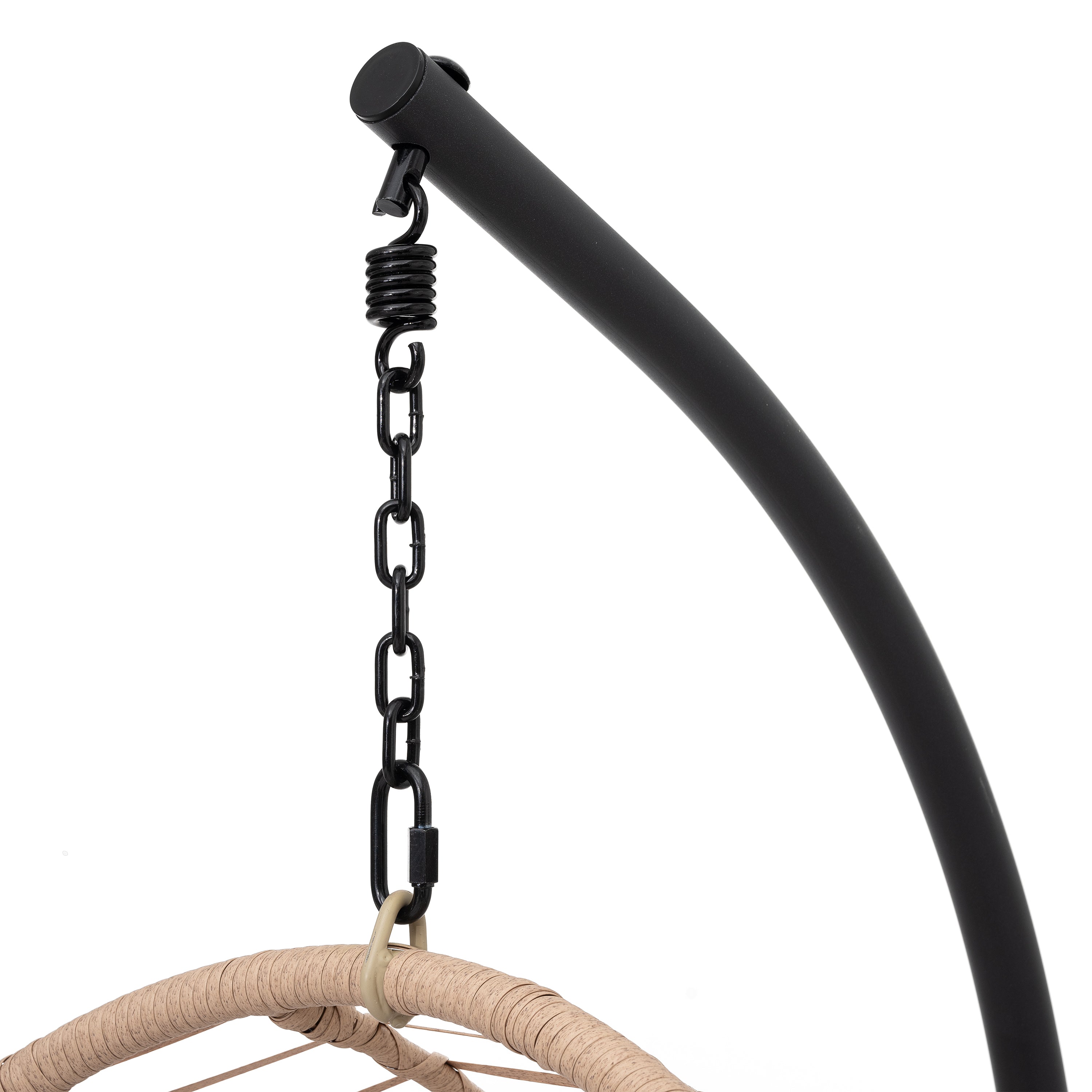 Outdoor Swingasan™ Hanging Chair with Beige Cushion