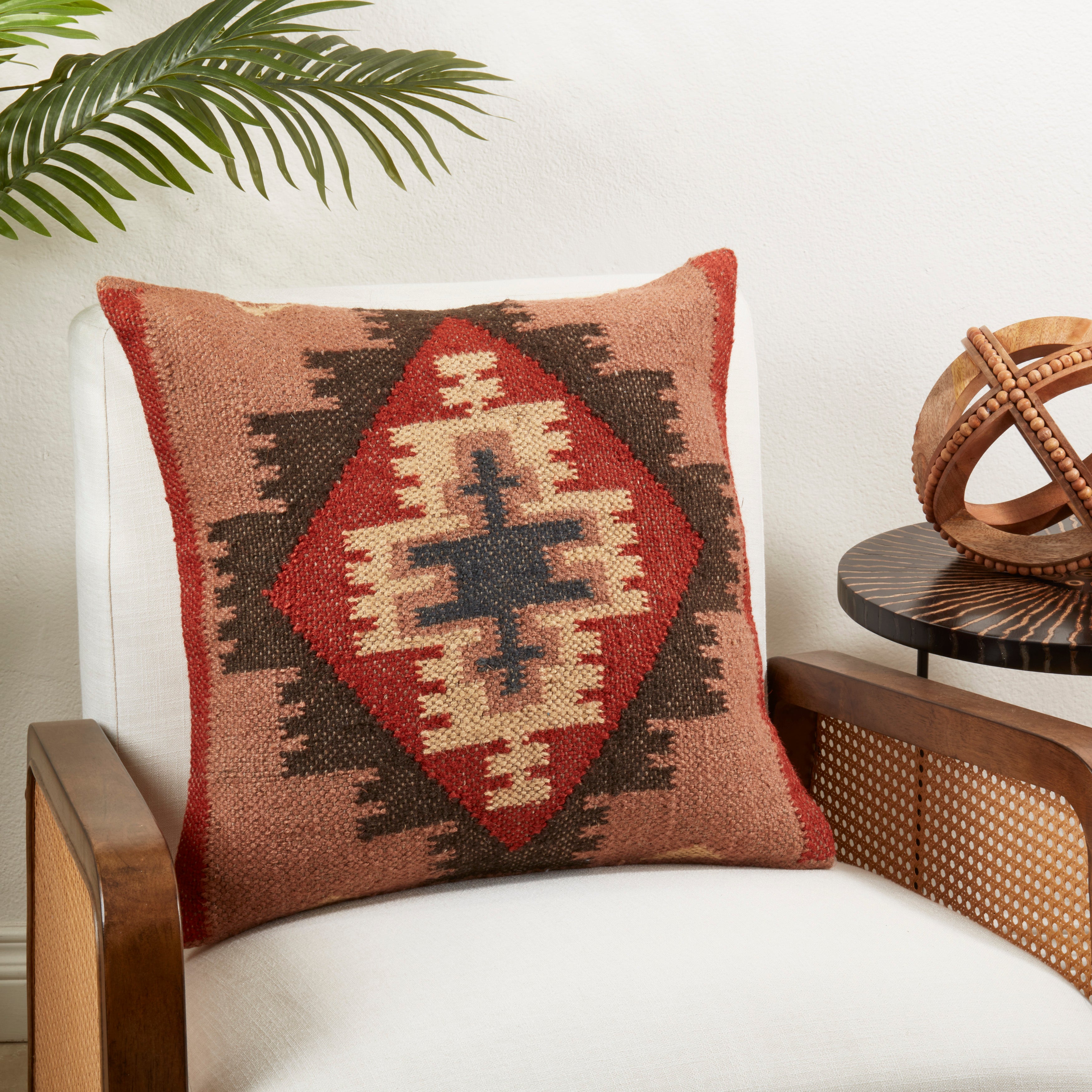 Southwestern Kilim Down Filled Throw Pillow