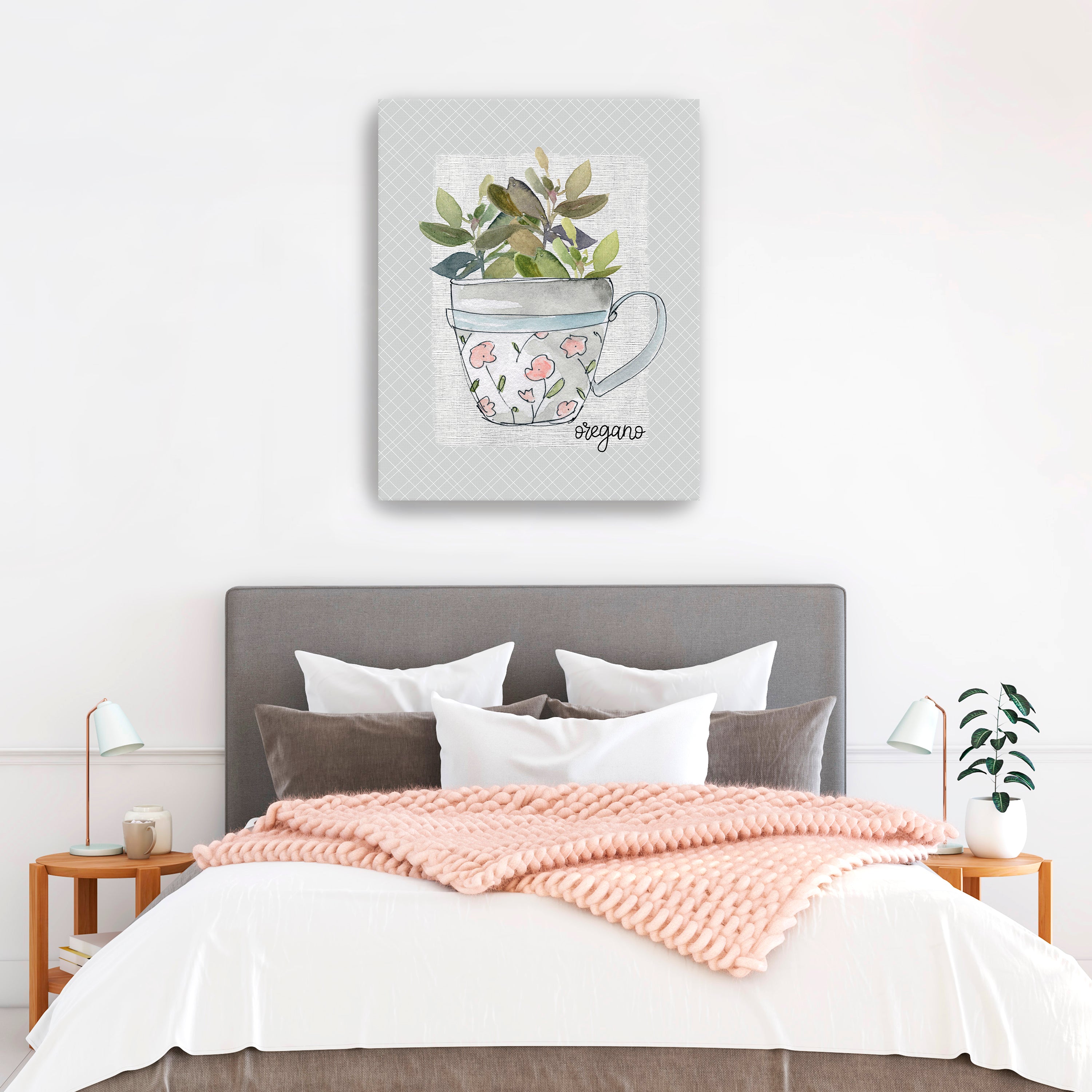 Herbs & Wildflowers Oregano Canvas Giclee