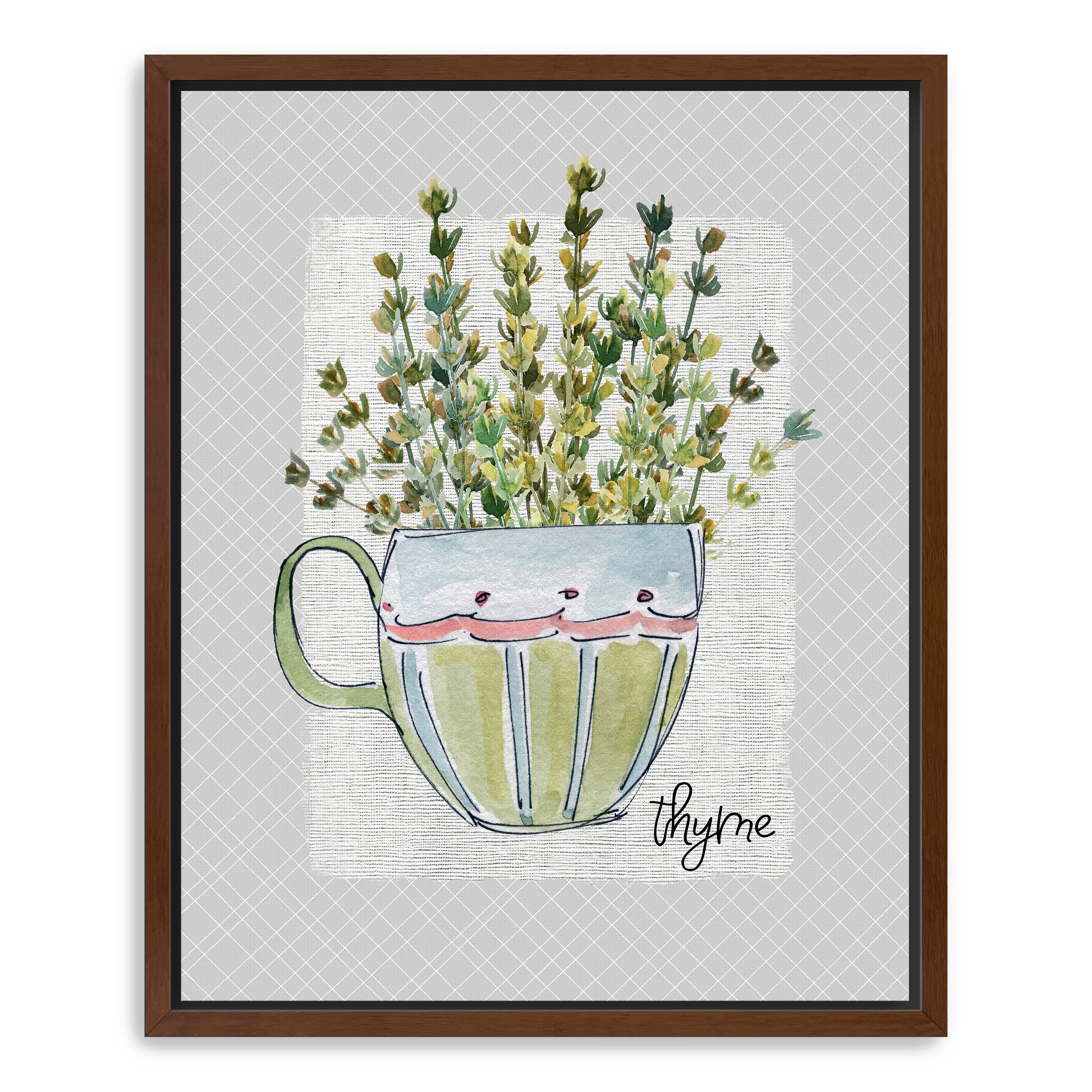 Herbs & Wildflowers Thyme Canvas Giclee