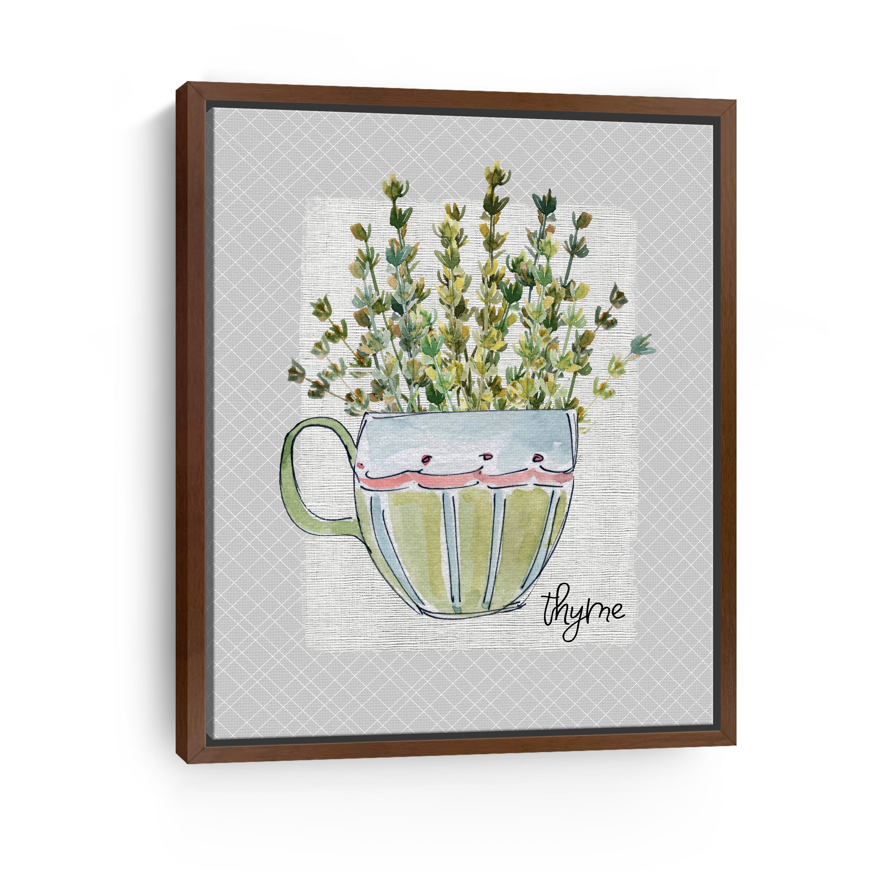 Herbs & Wildflowers Thyme Canvas Giclee