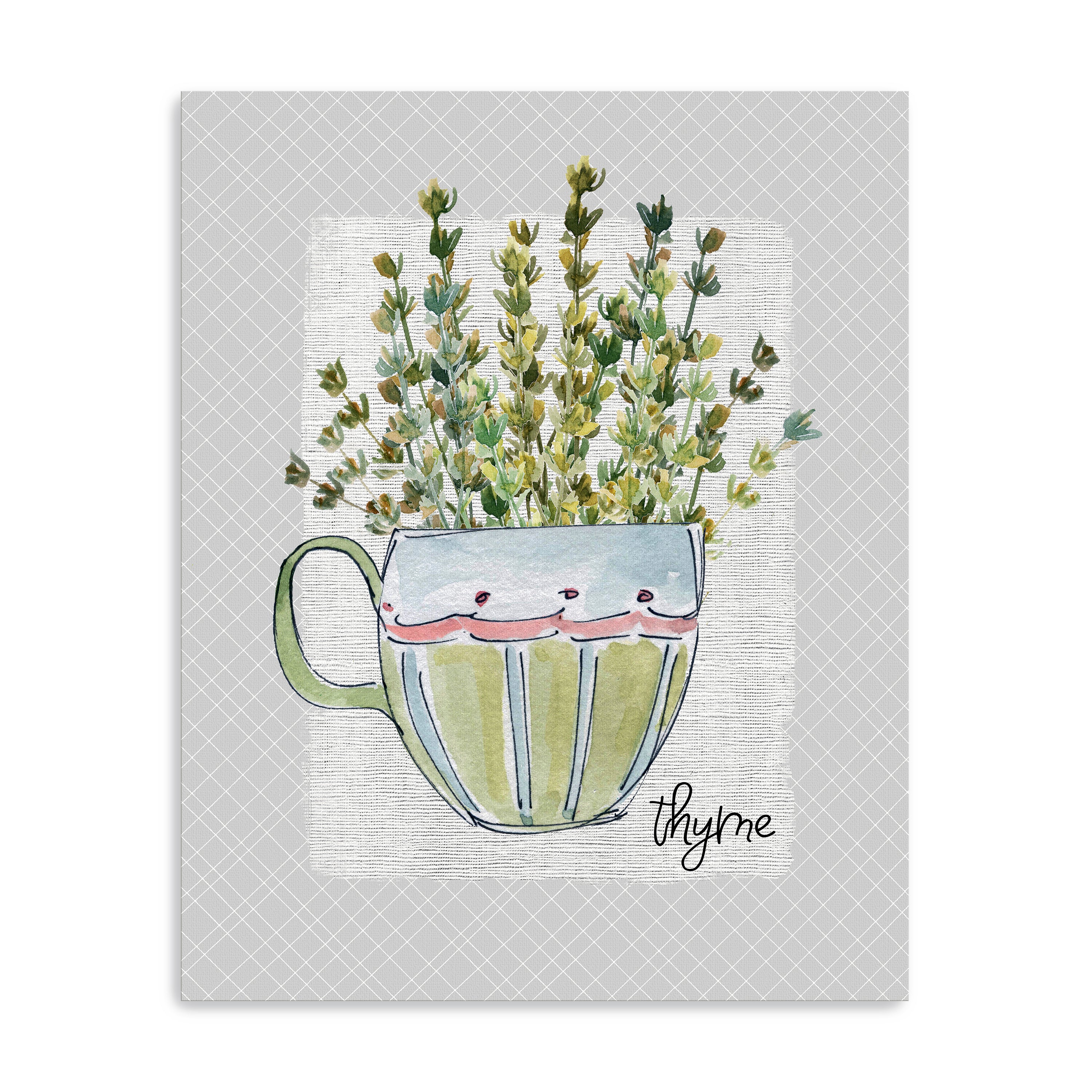 Herbs & Wildflowers Thyme Canvas Giclee