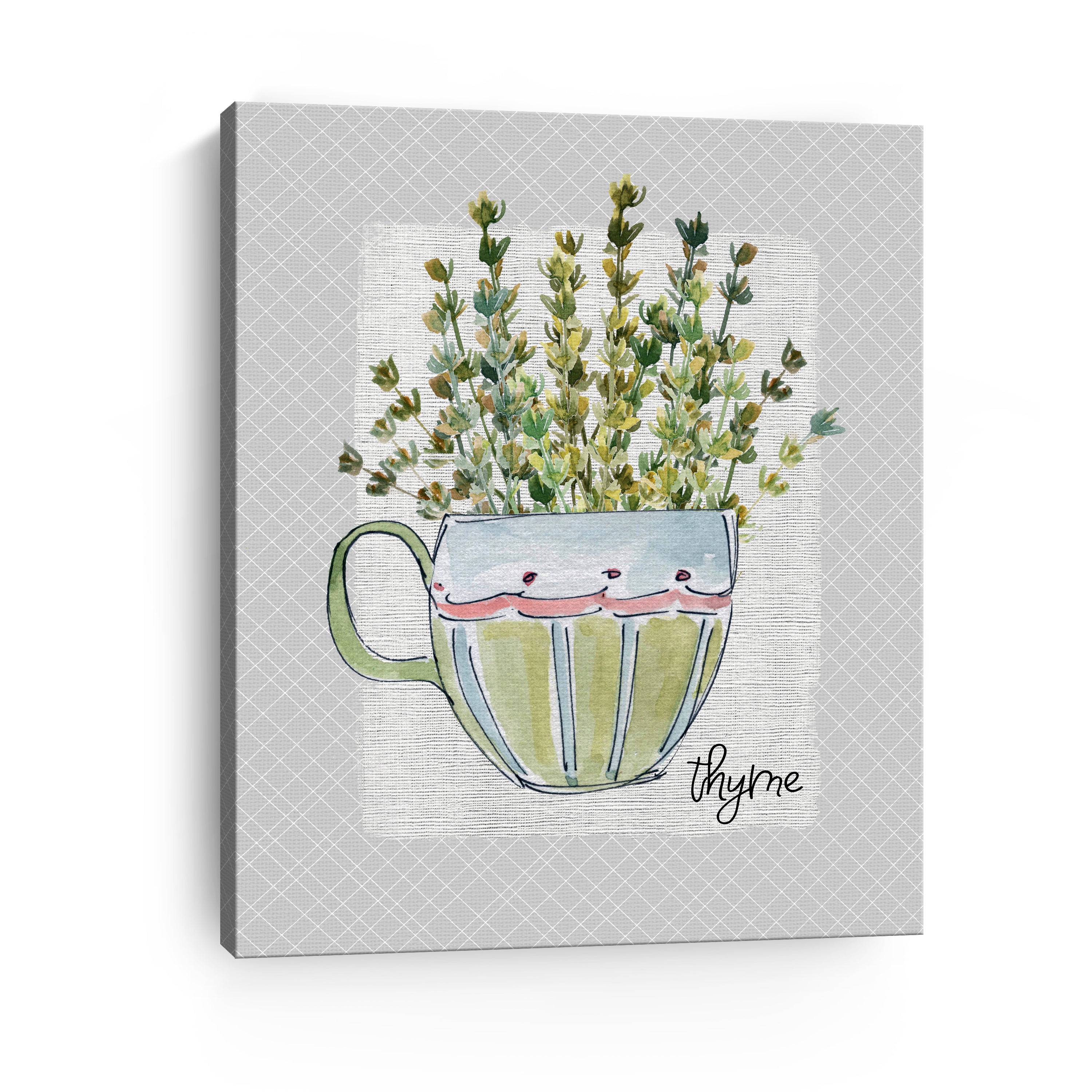 Herbs & Wildflowers Thyme Canvas Giclee