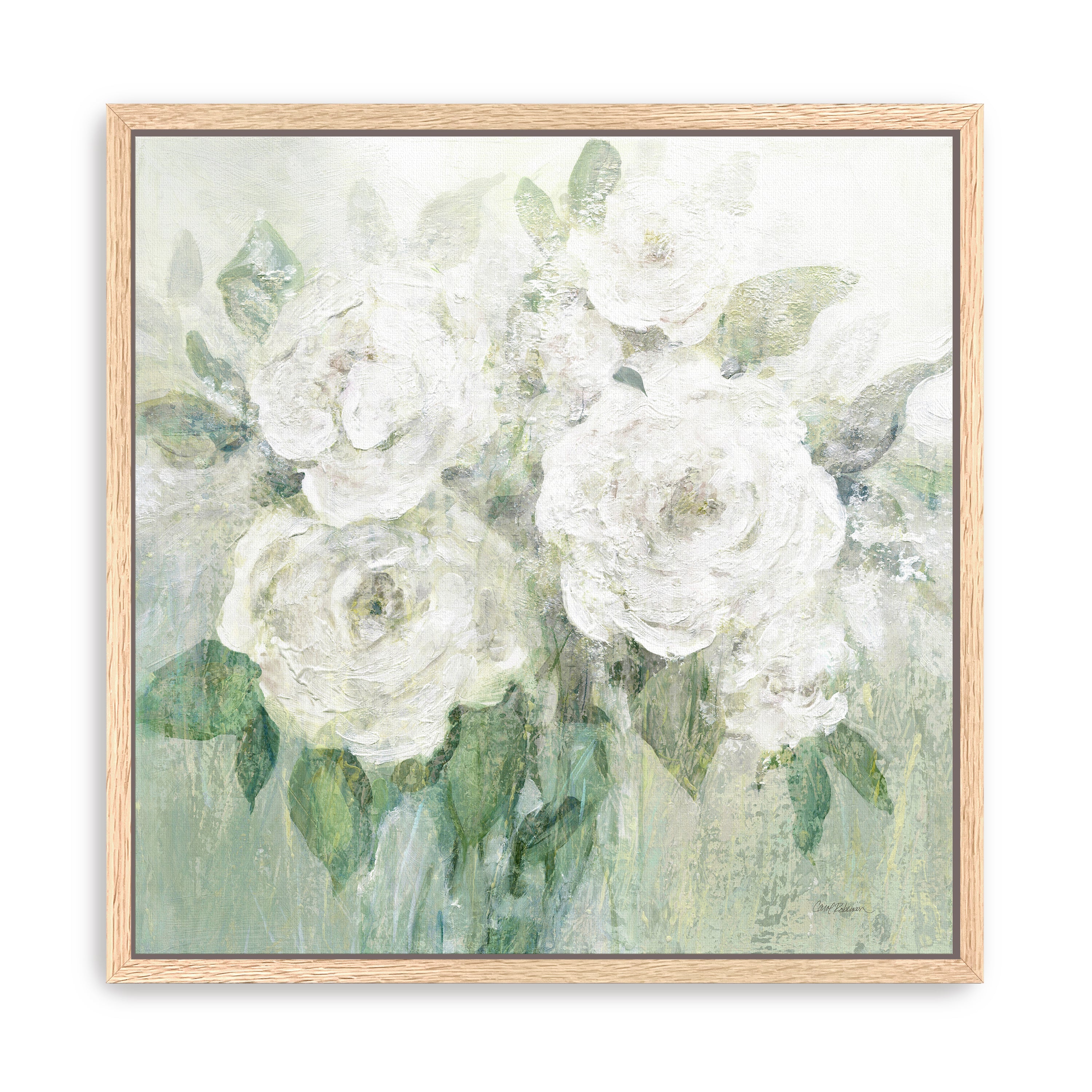 Muted White Blooms I Canvas Giclee