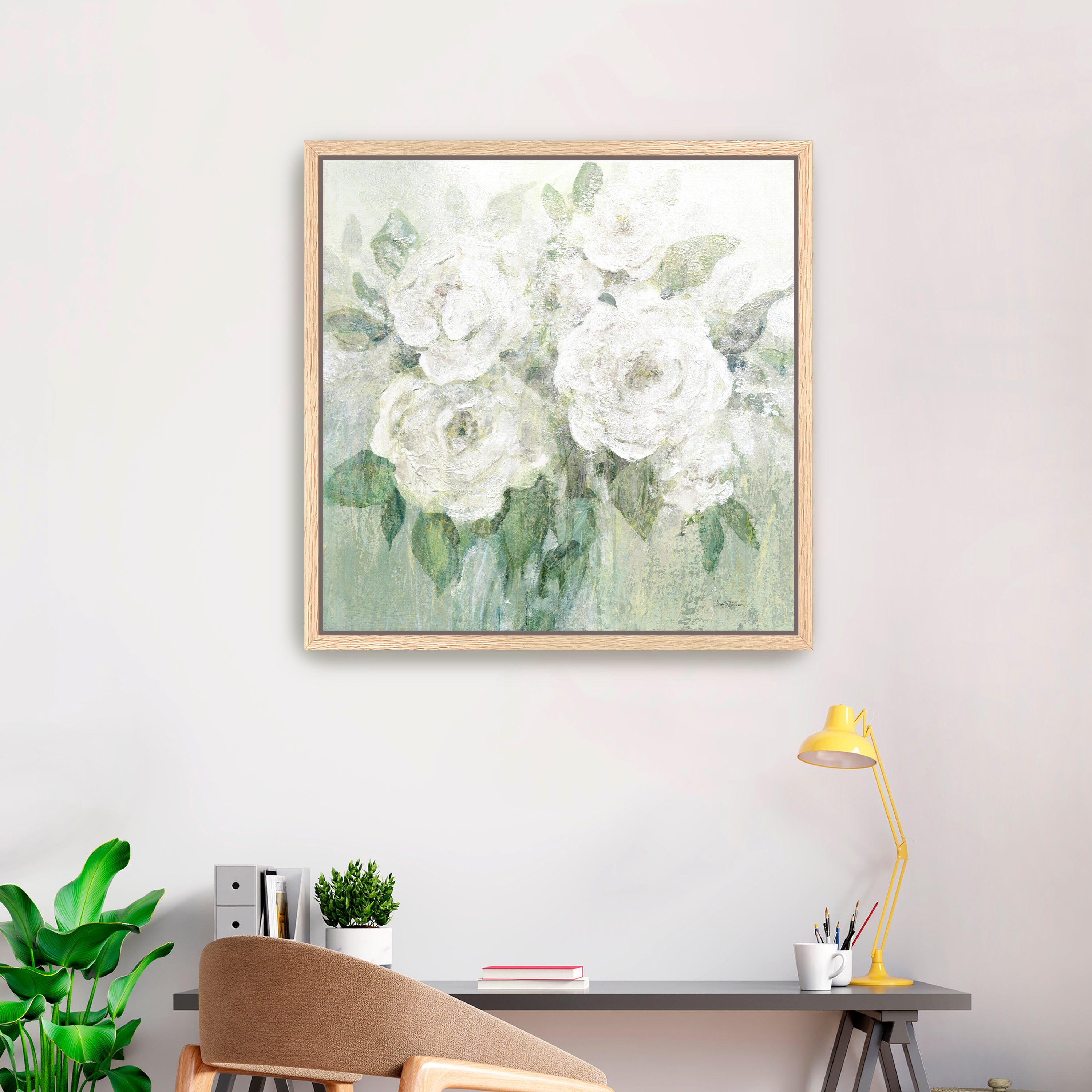 Muted White Blooms I Canvas Giclee