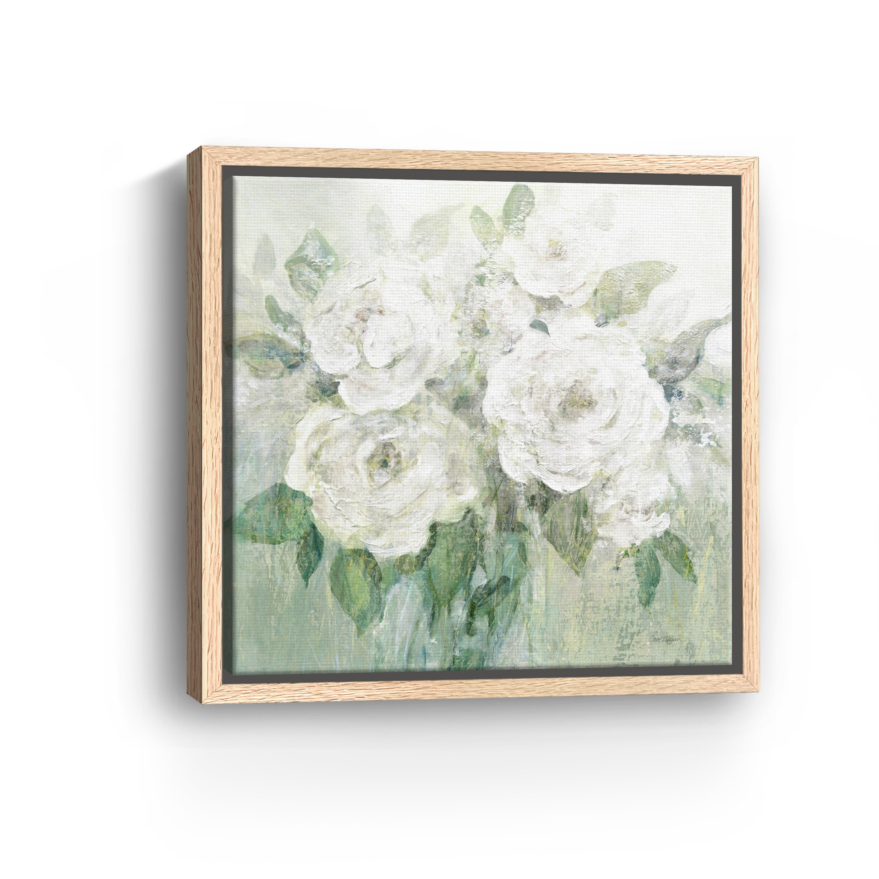 Muted White Blooms I Canvas Giclee