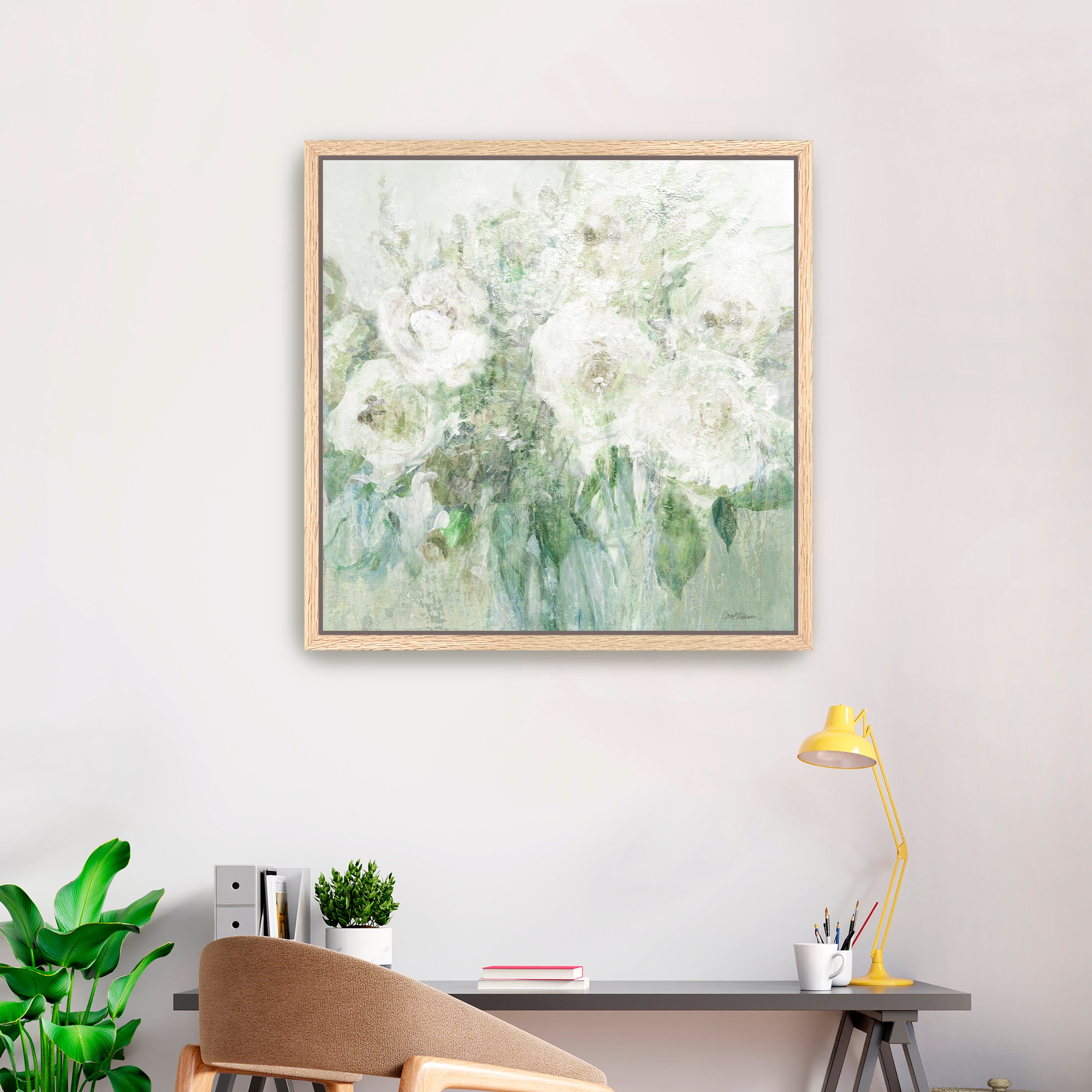 Muted White Blooms II Canvas Giclee