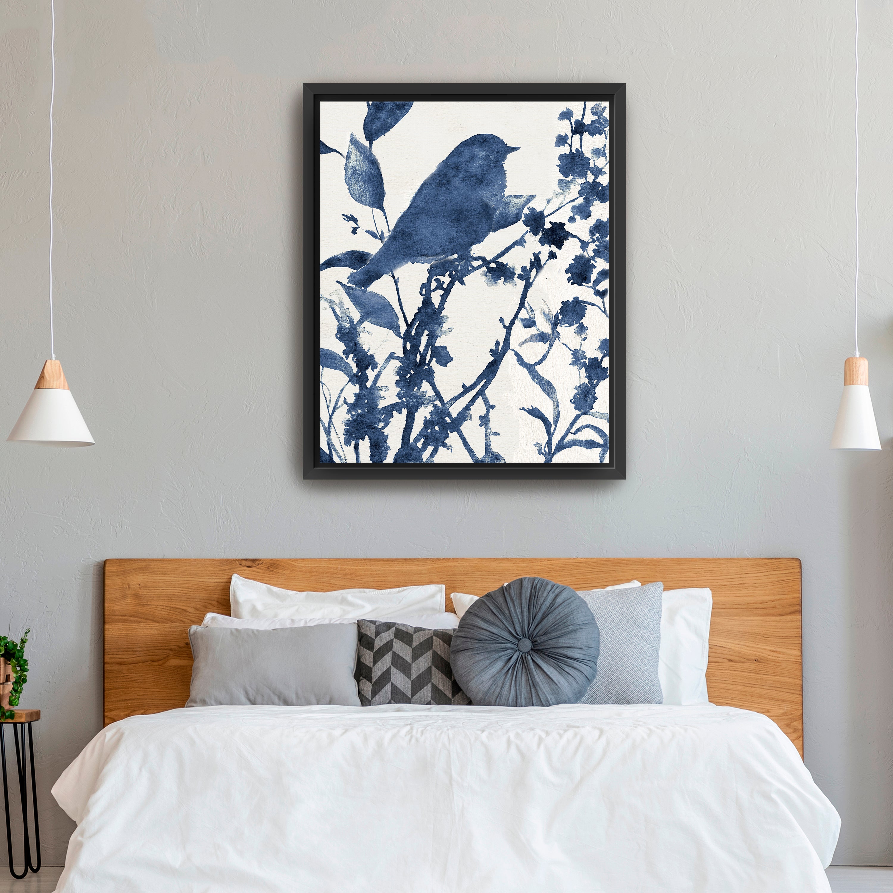 Bluebird Silhouette III Canvas Giclee