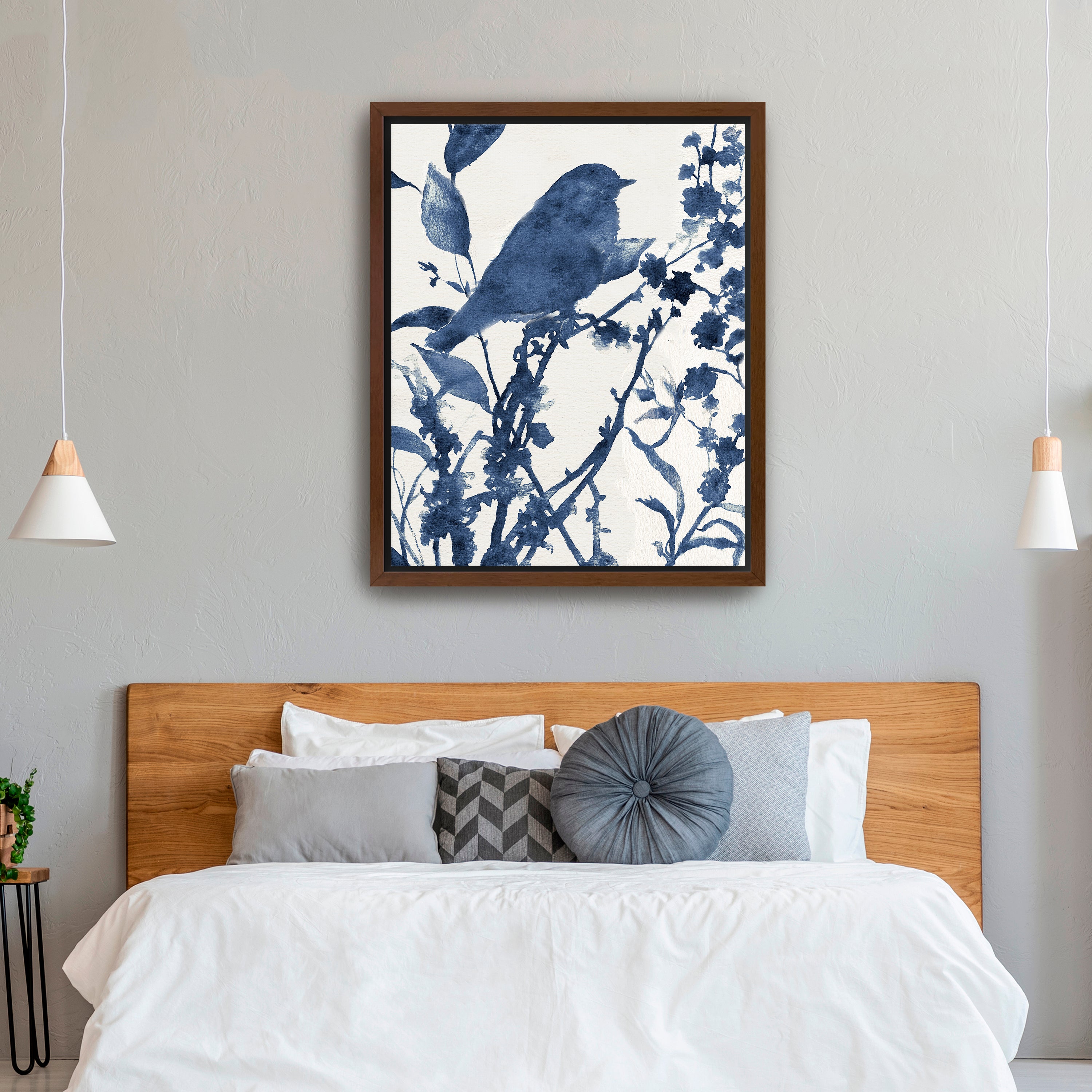 Bluebird Silhouette III Canvas Giclee