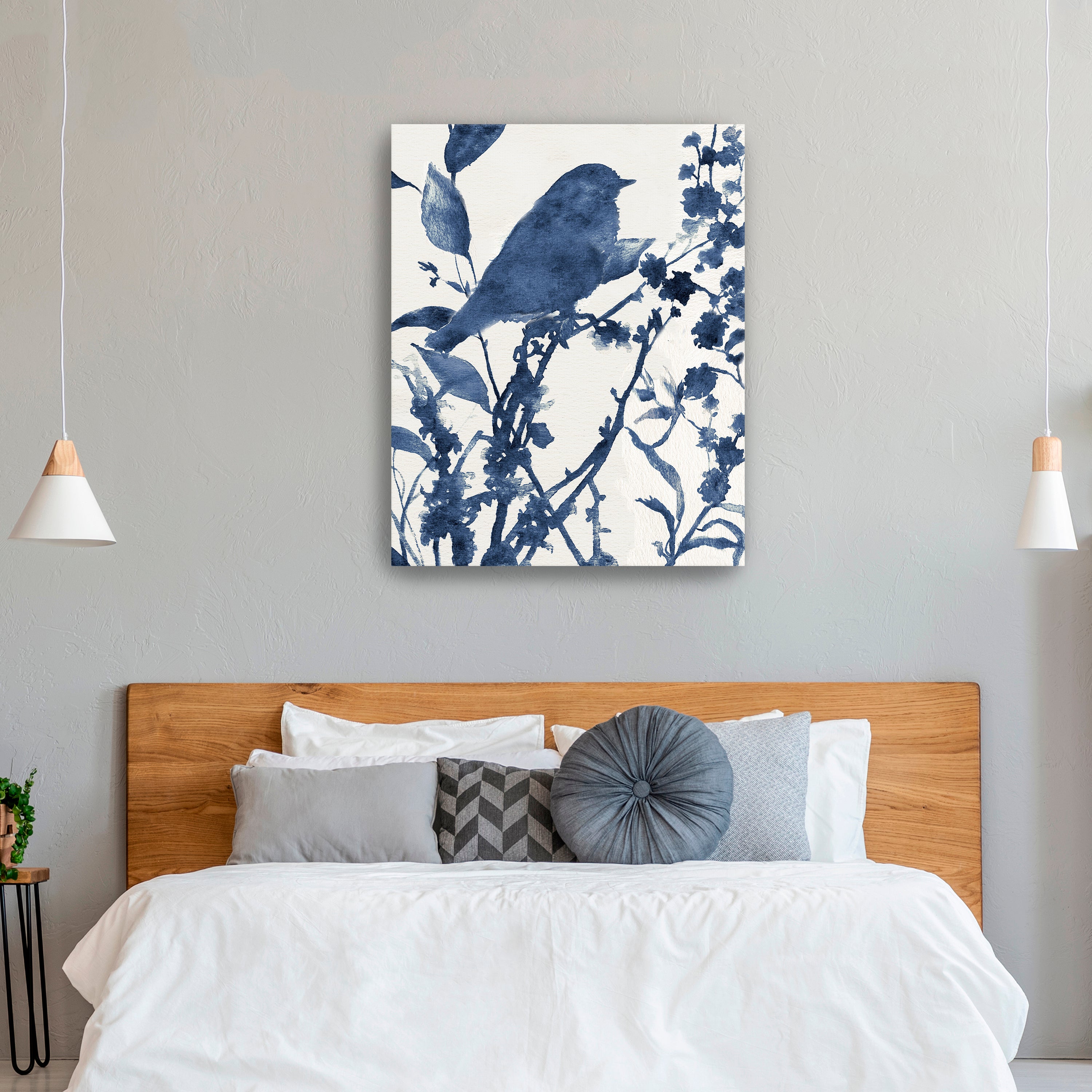 Bluebird Silhouette III Canvas Giclee