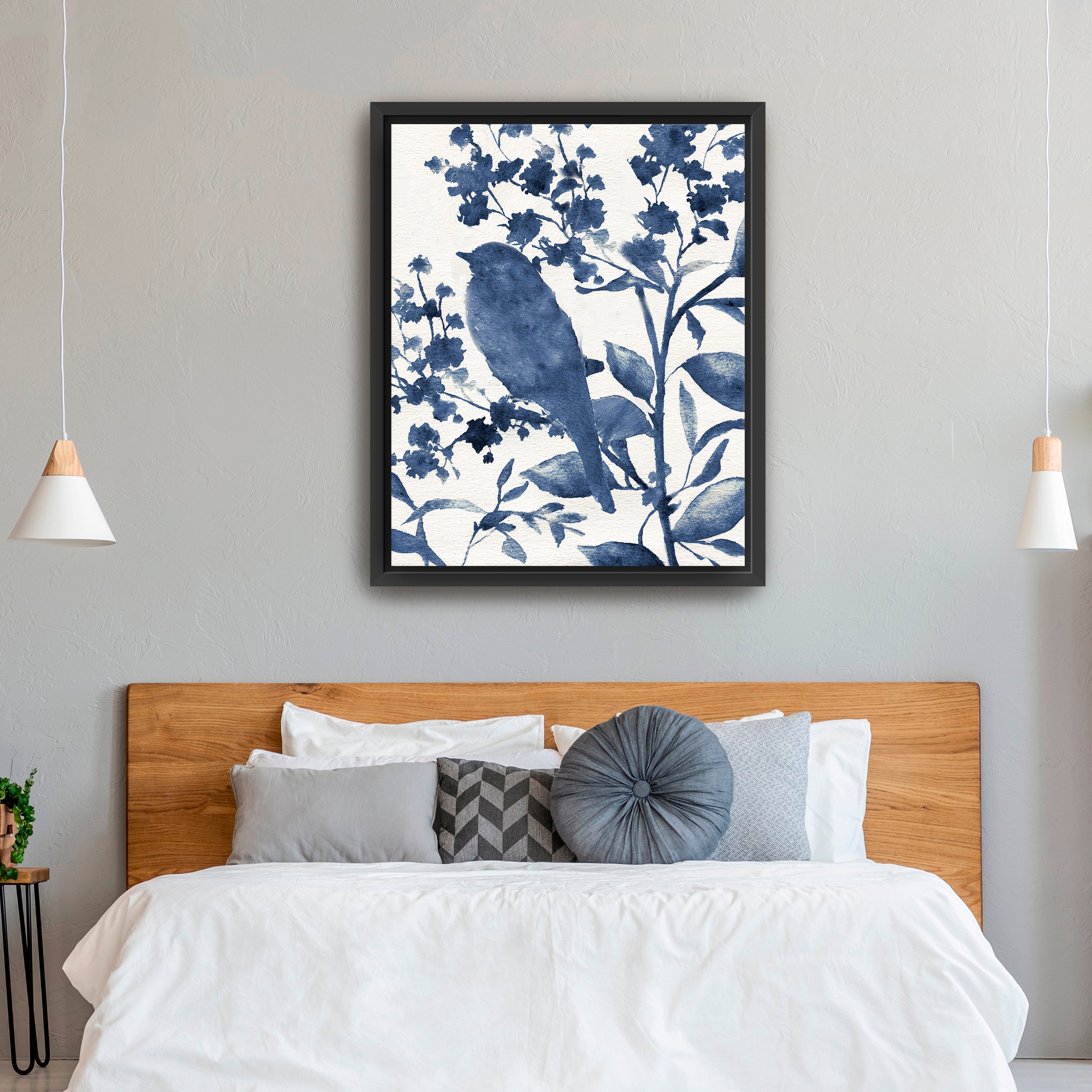 Bluebird Silhouette IV Canvas Giclee
