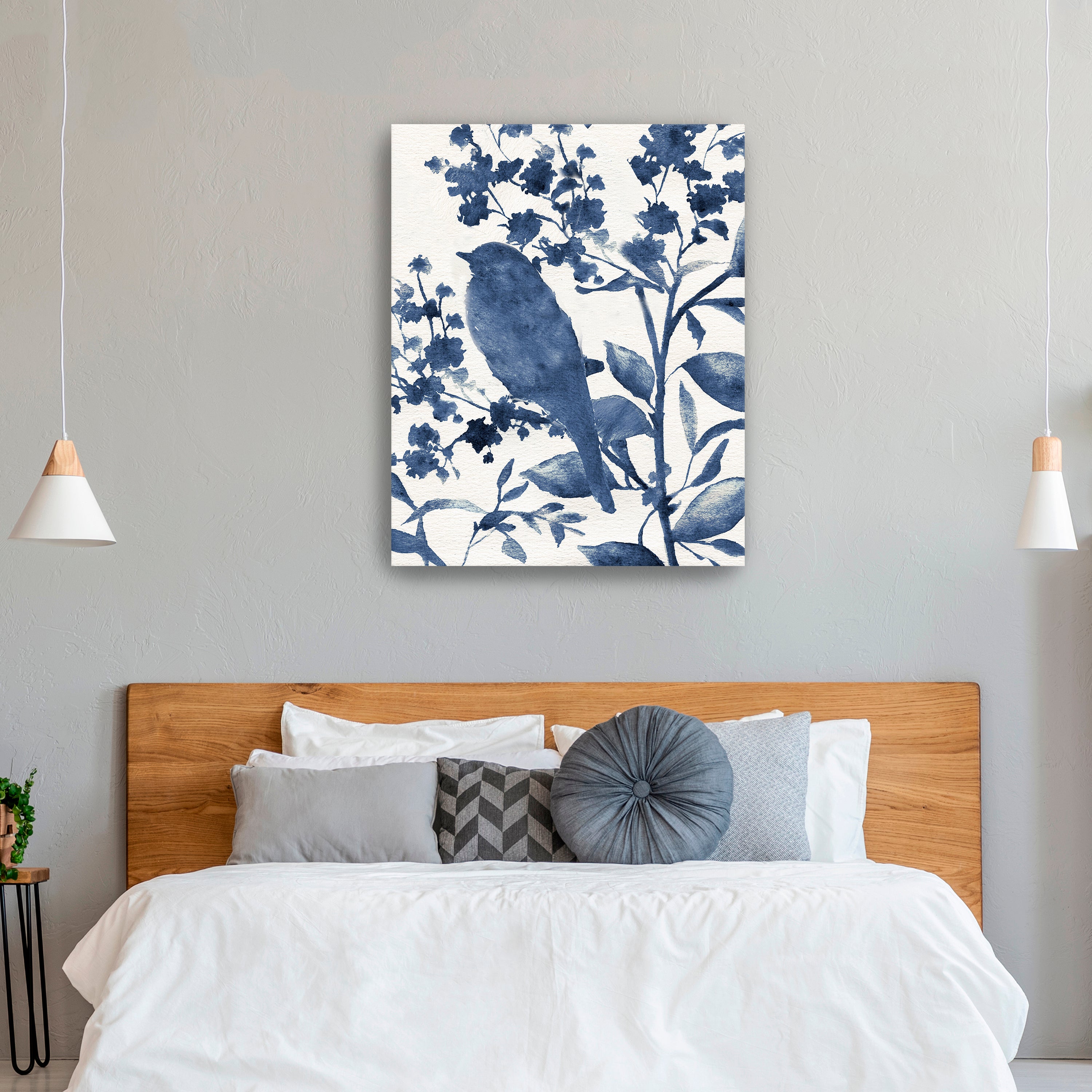 Bluebird Silhouette IV Canvas Giclee