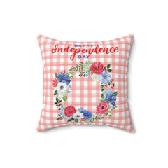 Happy Independence Day Wreath Pillow