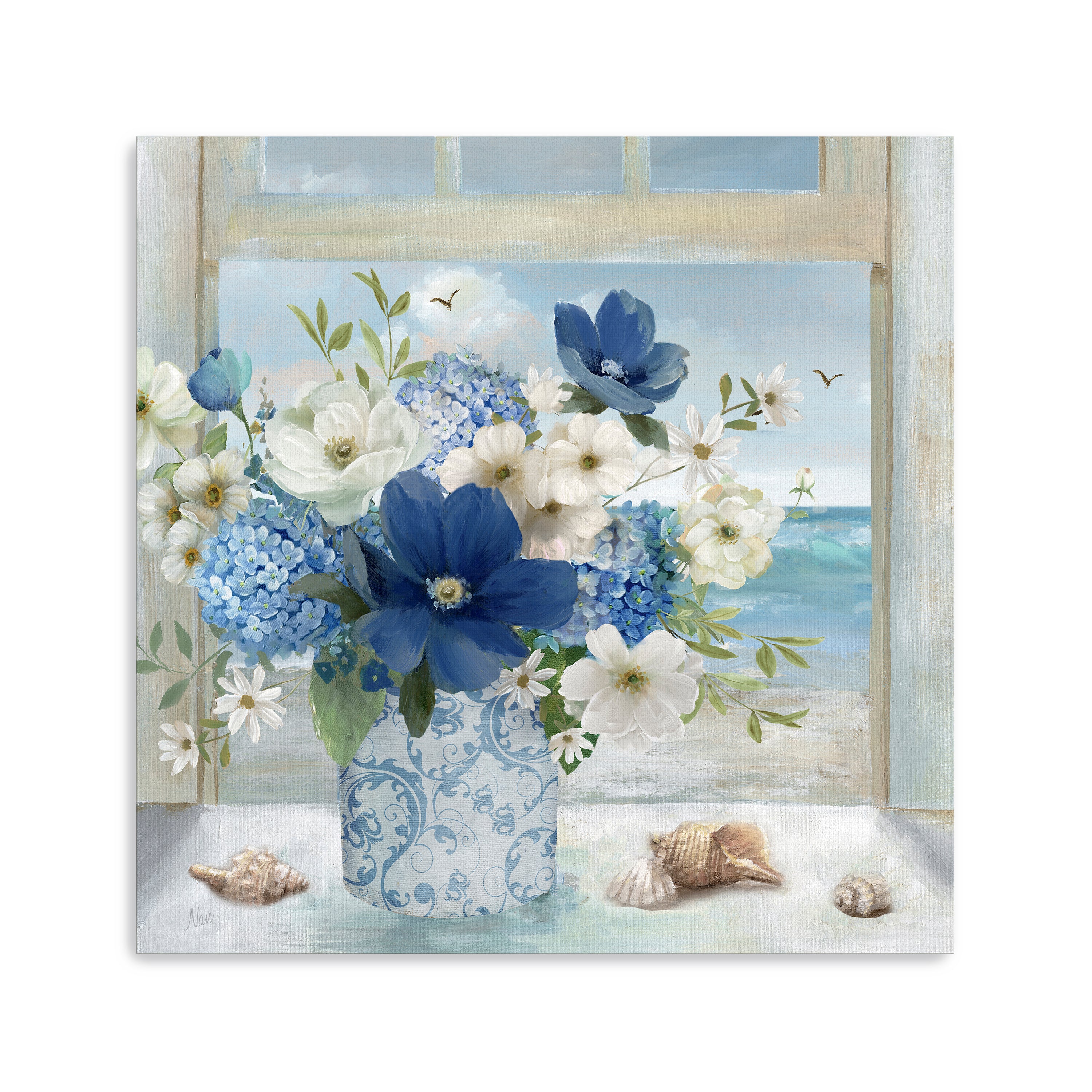 Breezy Coastal Arrangement Canvas Giclee
