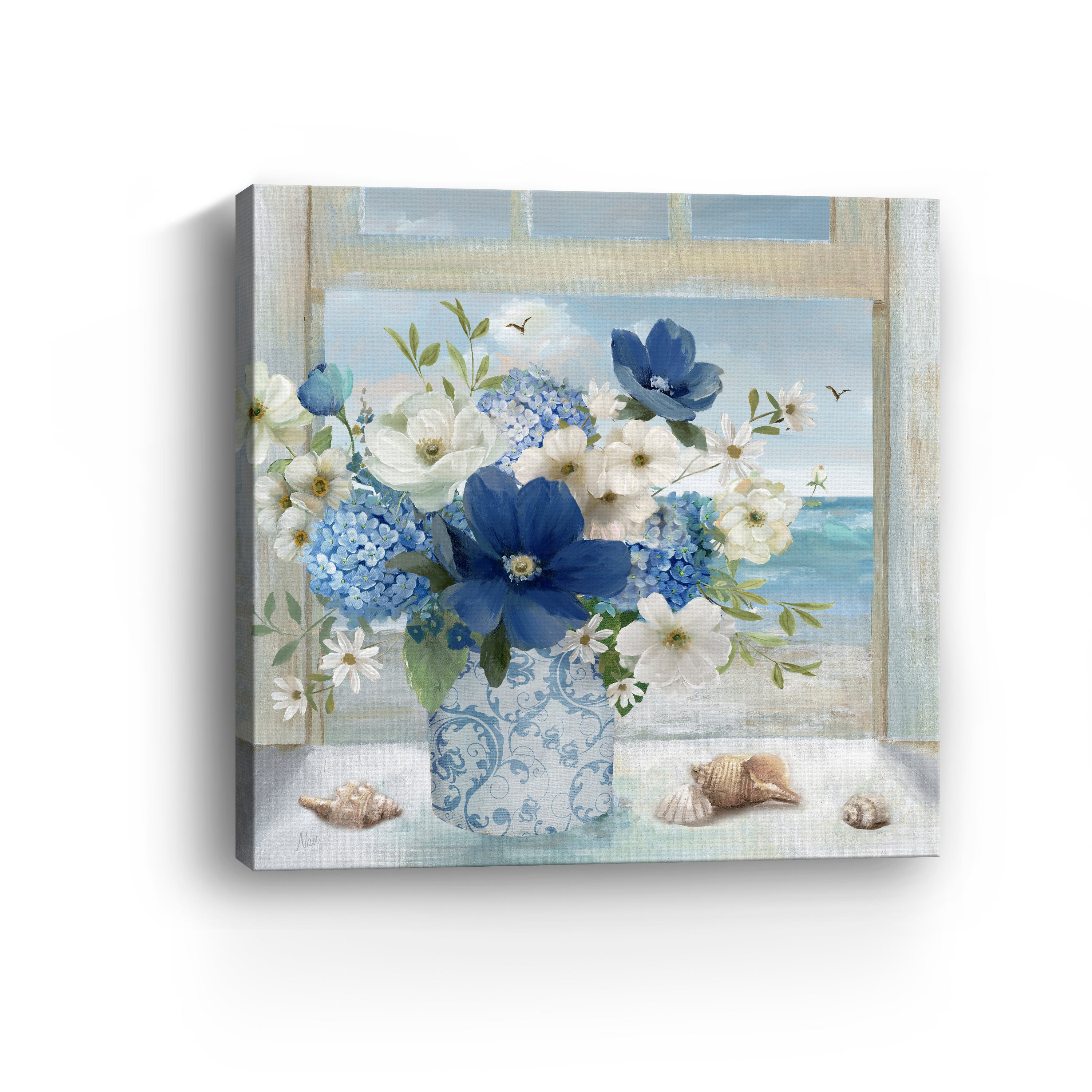 Breezy Coastal Arrangement Canvas Giclee