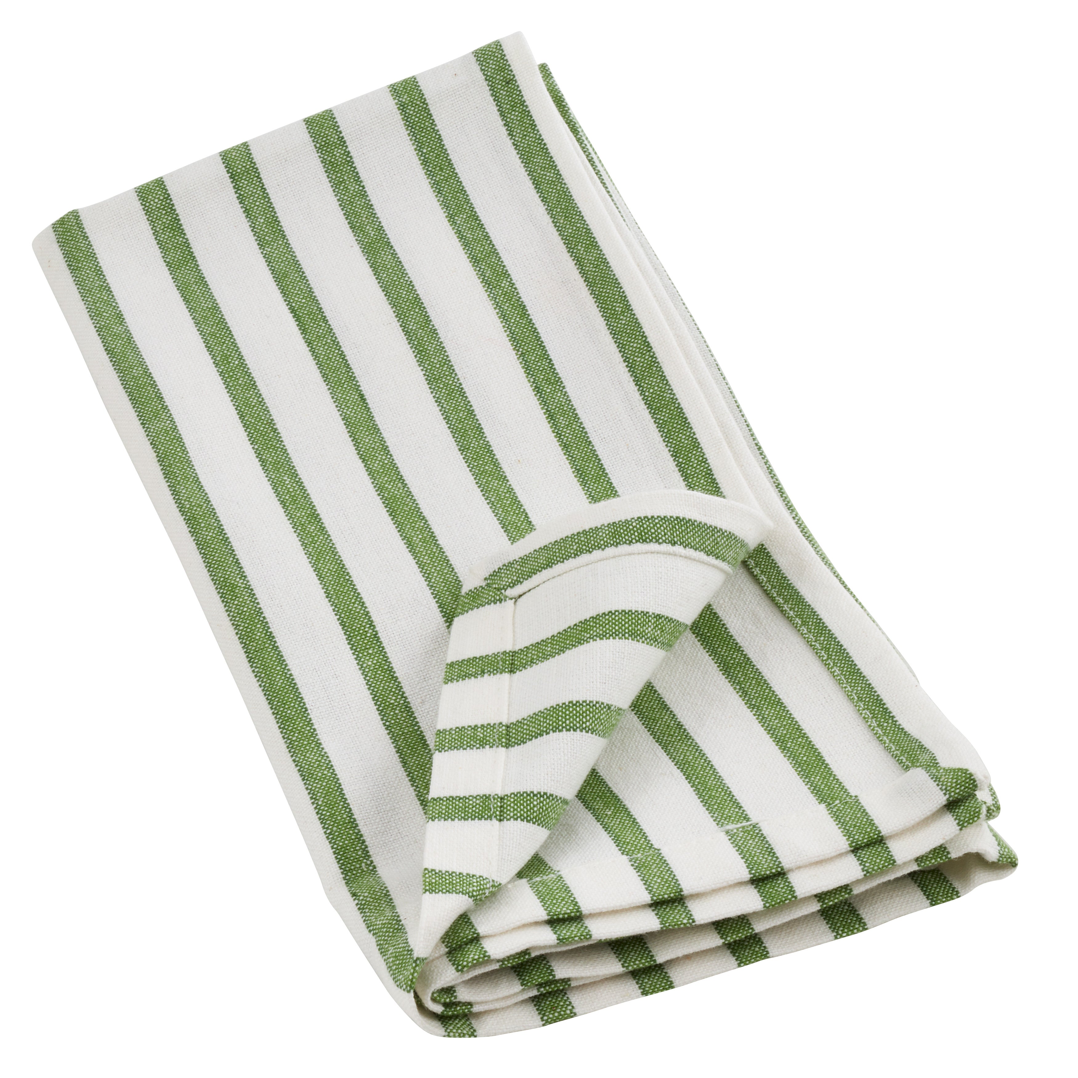 Striped Design Cotton Table Napkins, Set of 4
