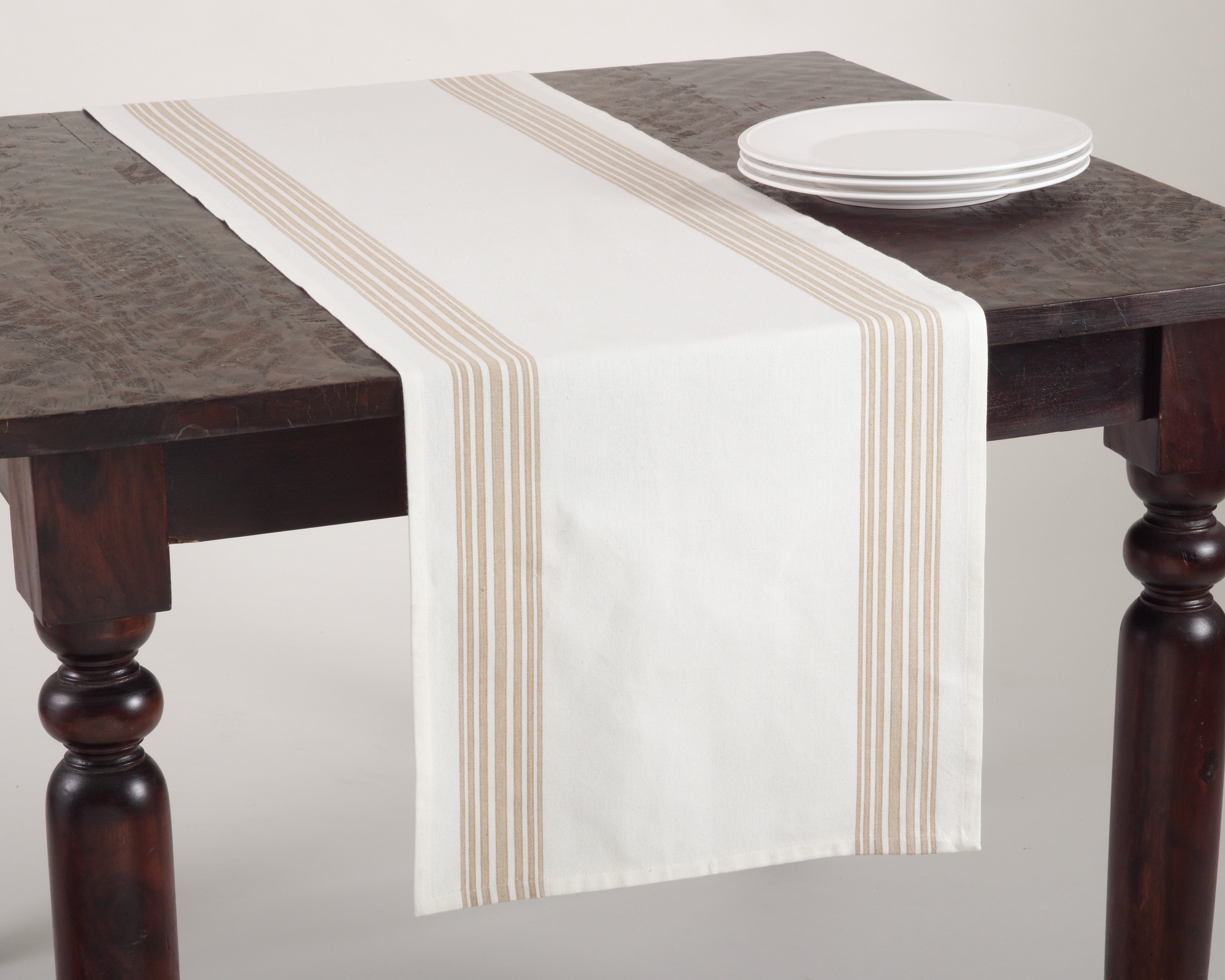 Striped Design Cotton Table Runner